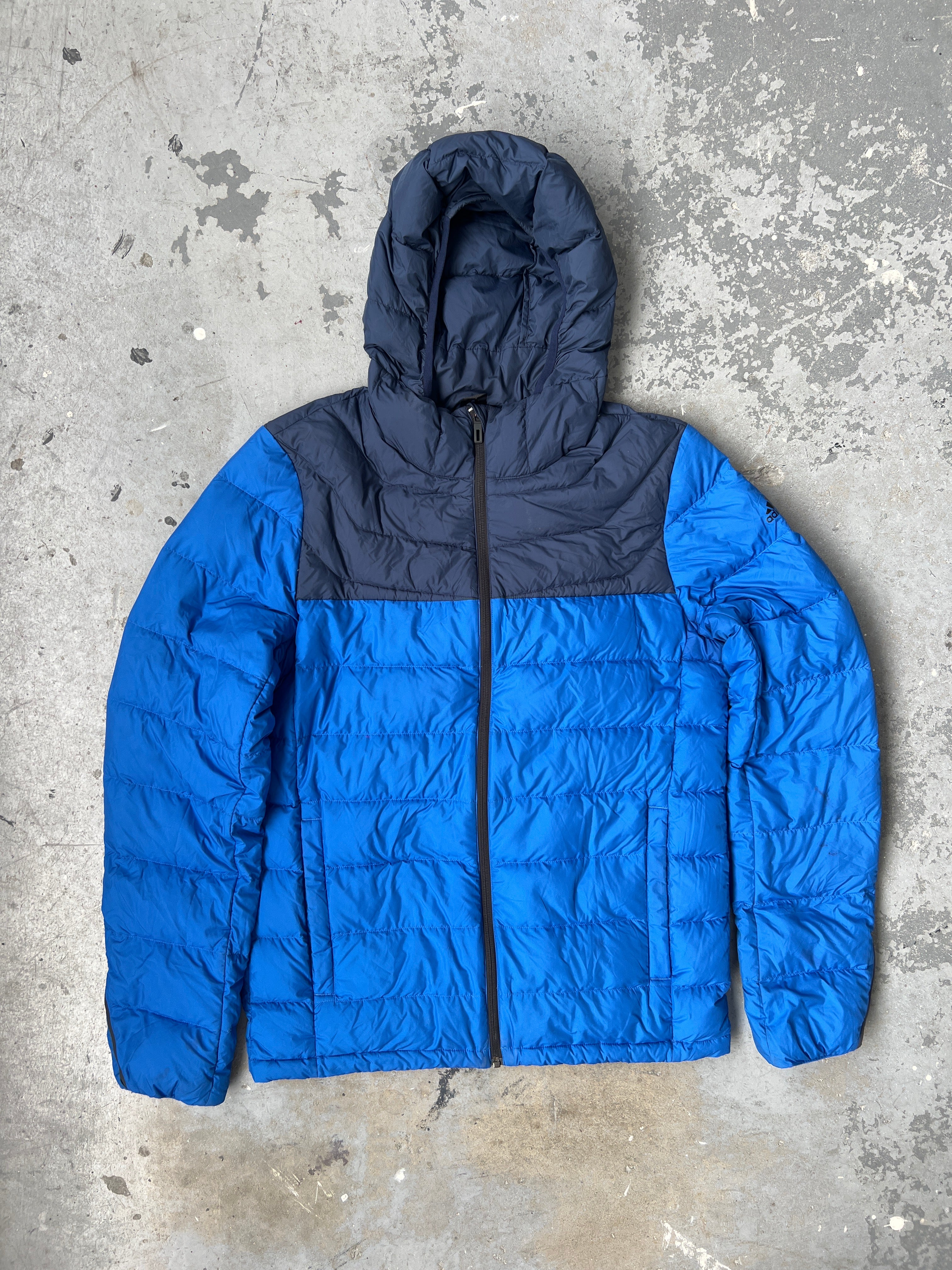 Adidas Blue Hooded Puffer- Size M