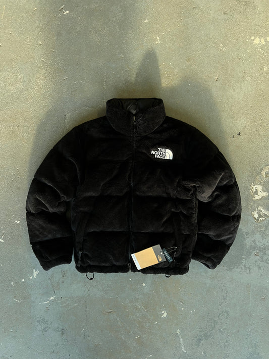 NEW The North Face Black Velour Nuptse - Size S(W)