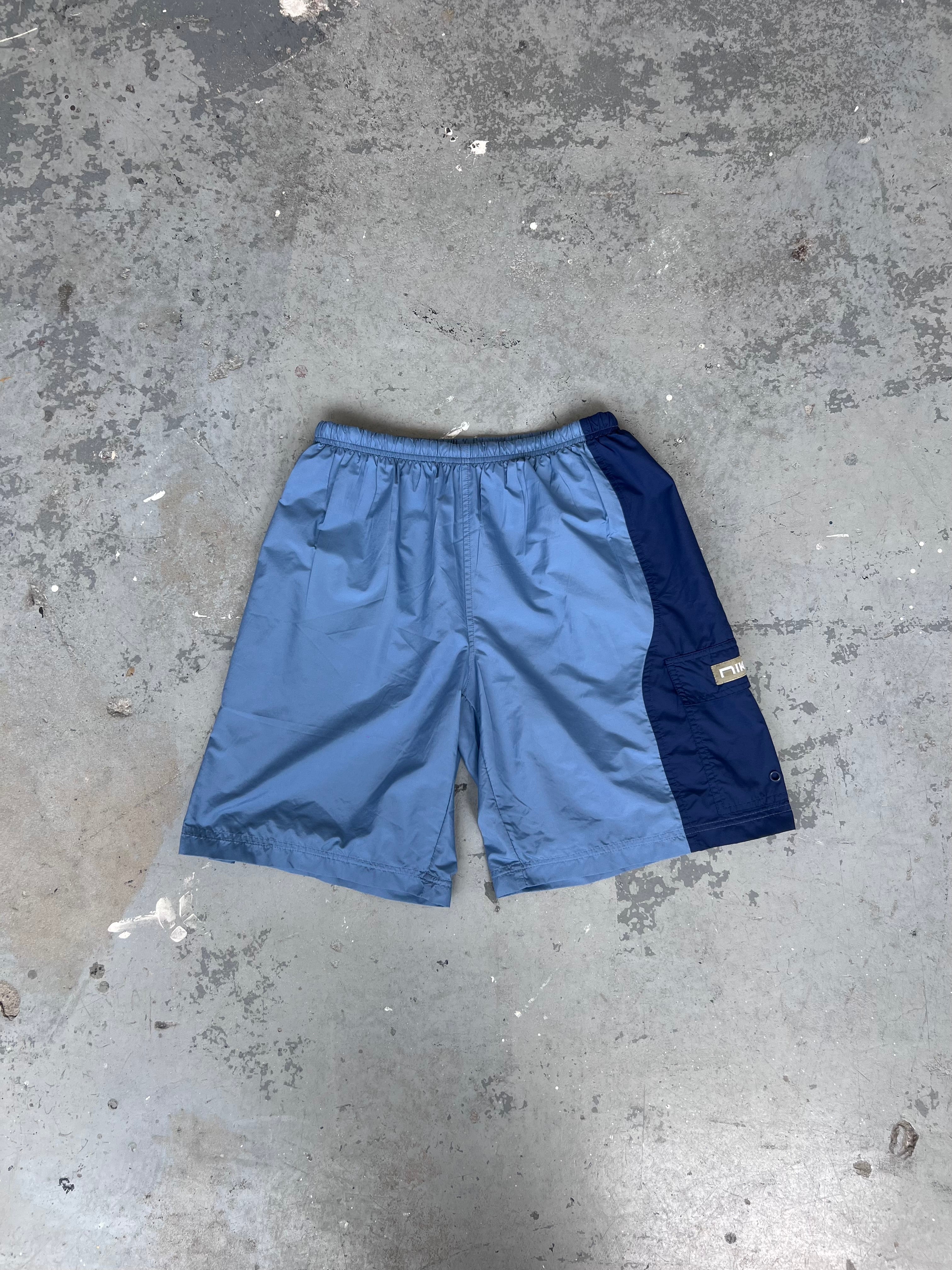 Y2K Nike Light blue/Navy trunk Short - Sz XL(W)