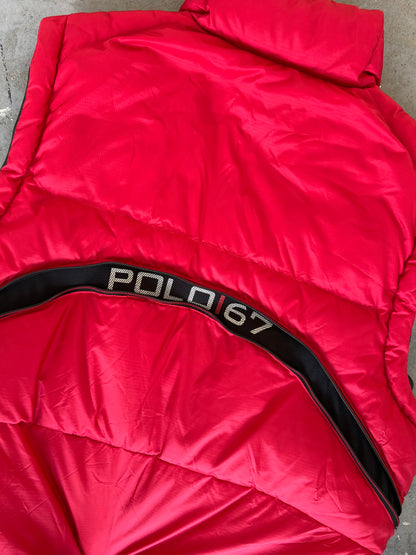 90s Polo Sport Red Puffer Vest - Size XL