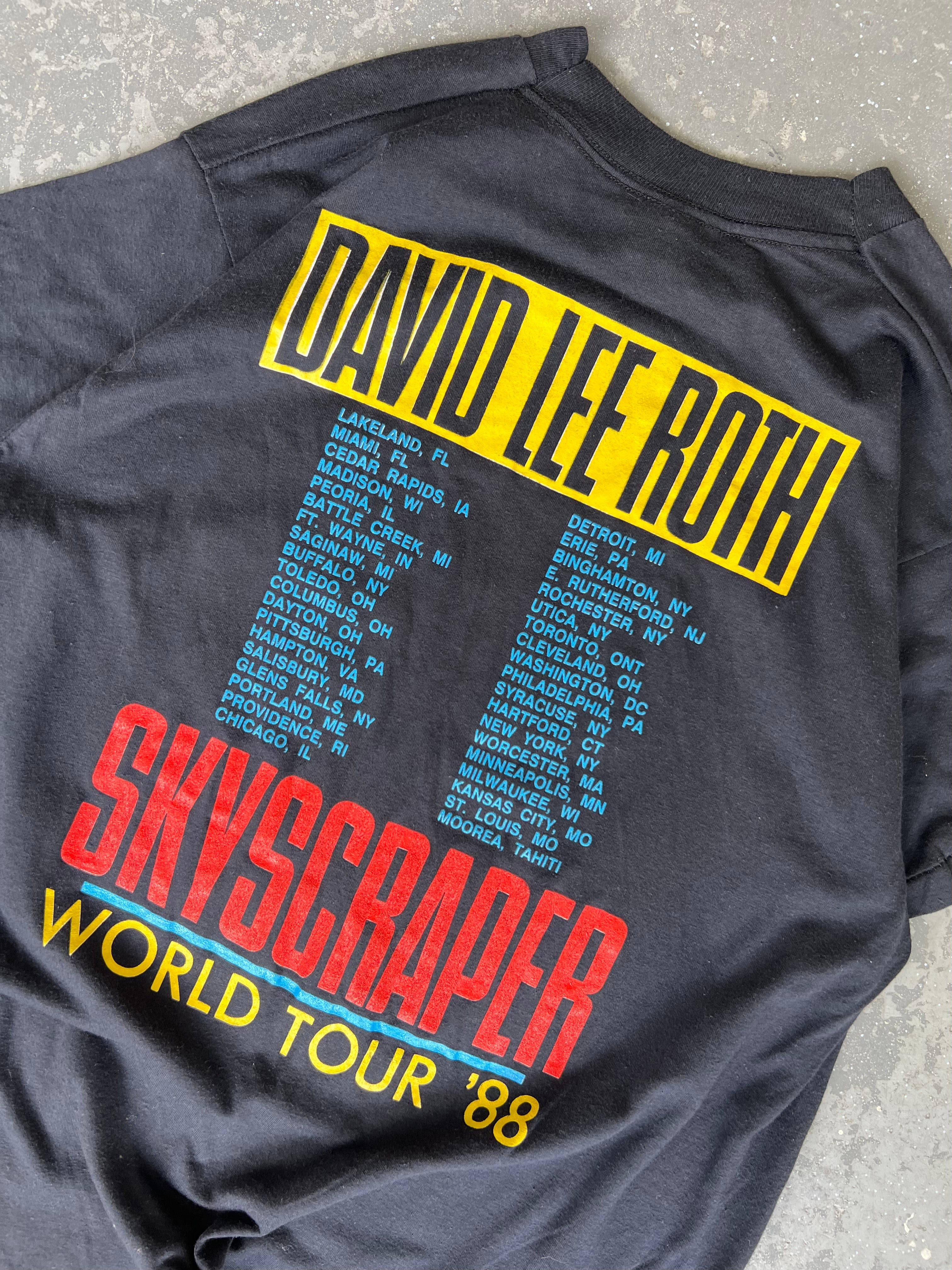 88’ David Lee Roth shirt ‘’Skyscraper’’ tour tee - Sz L