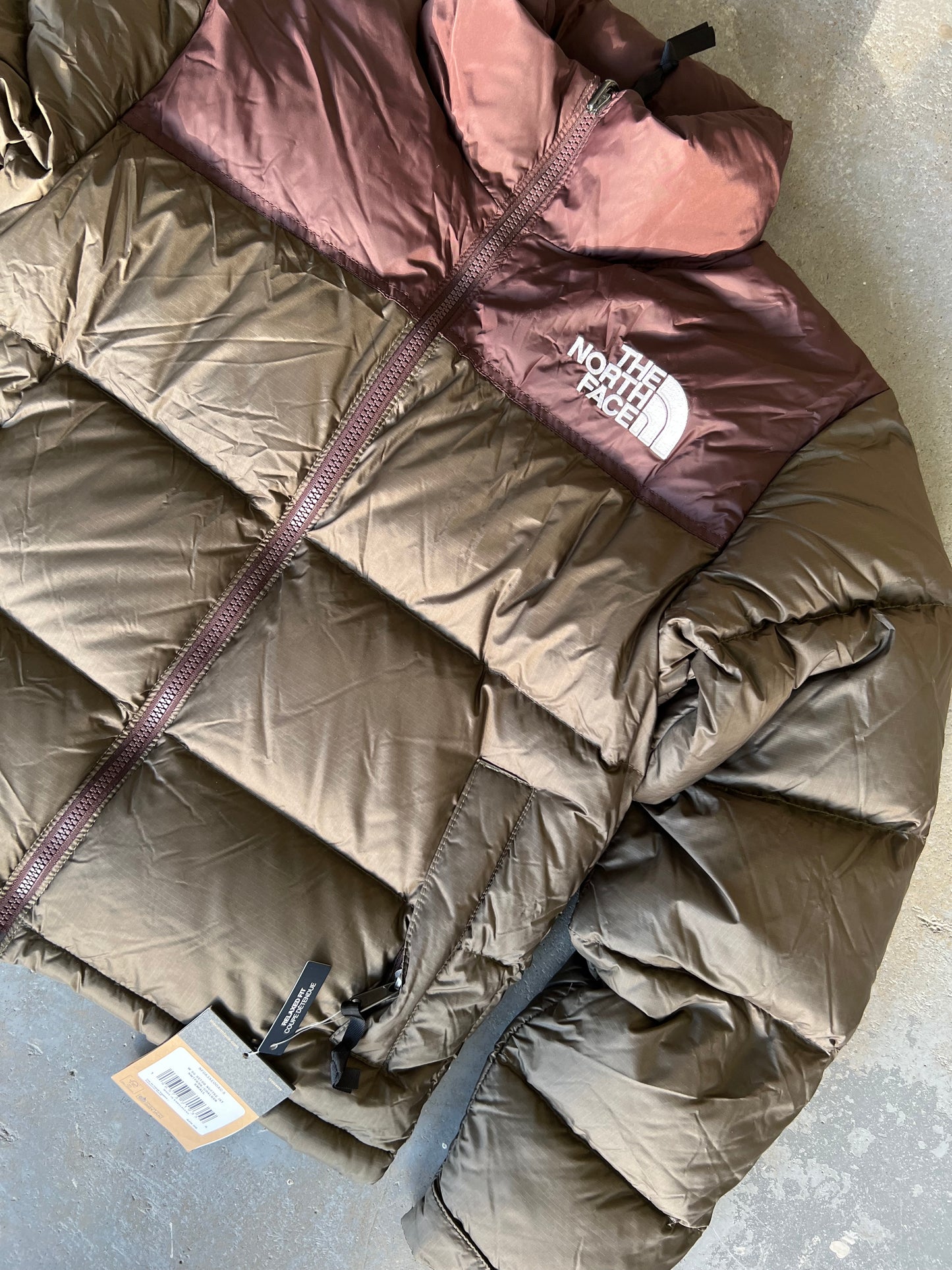 NEW The North Face 1996 Khaki Green/Brown Nuptse Puffer - Size S(W)