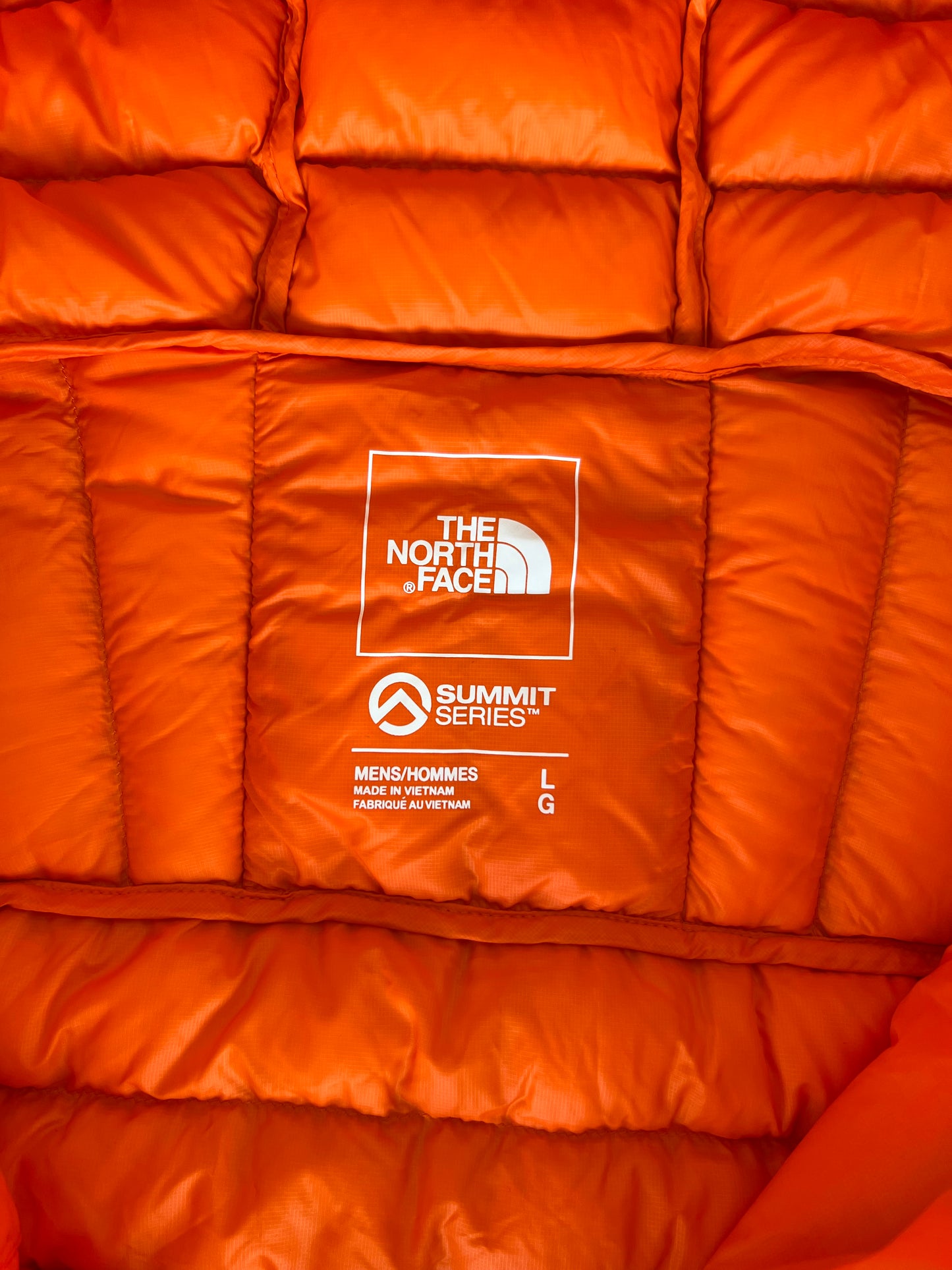 NEW The North Face Orange Summit down Jacket- Size L