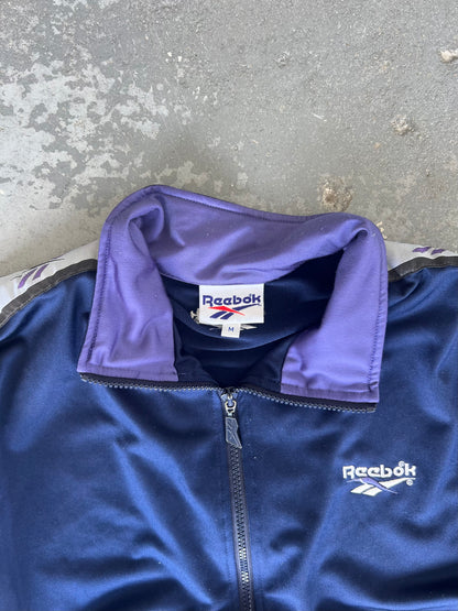 90s Reebok Zip-up navy Hybrid- Sz M