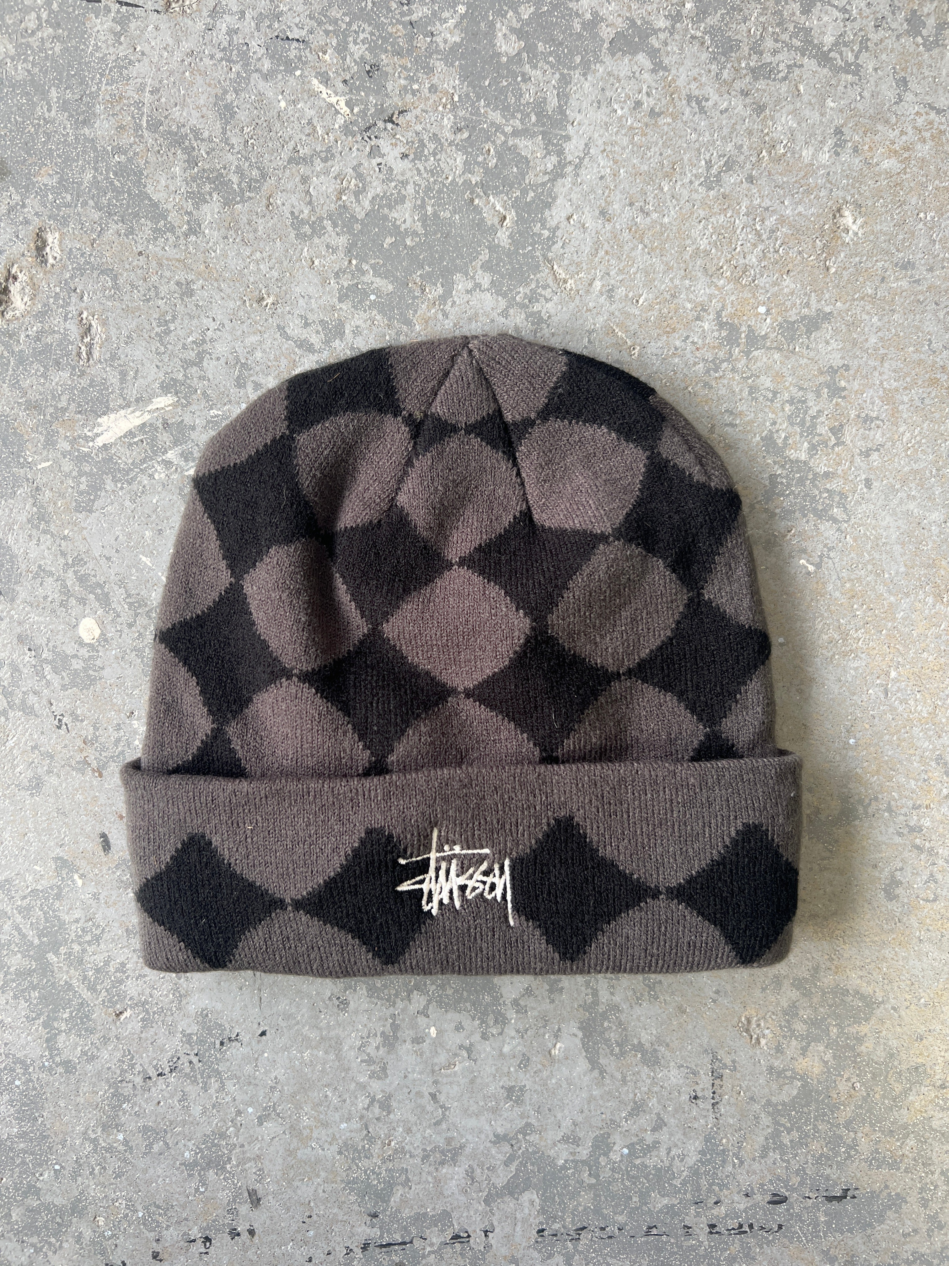 Stussy Diamond Cut Black Beanie