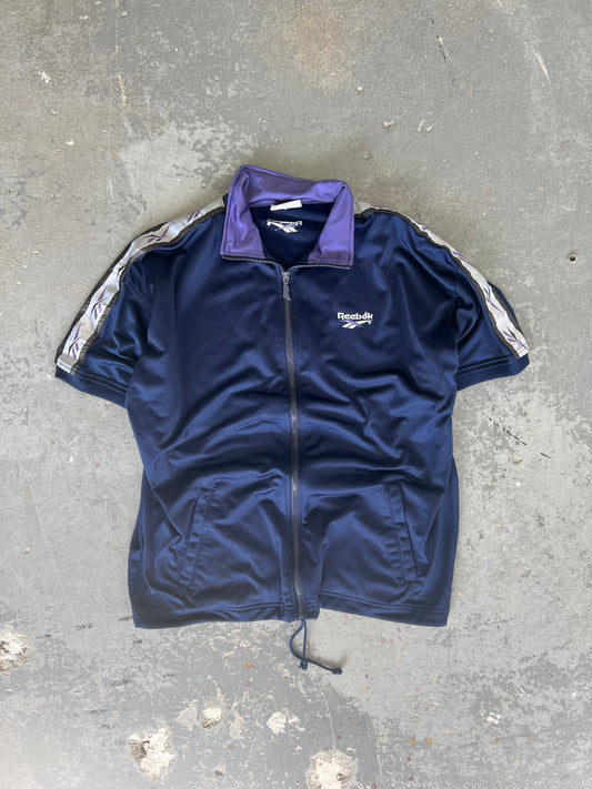 90s Reebok Zip-up navy Hybrid- Sz M