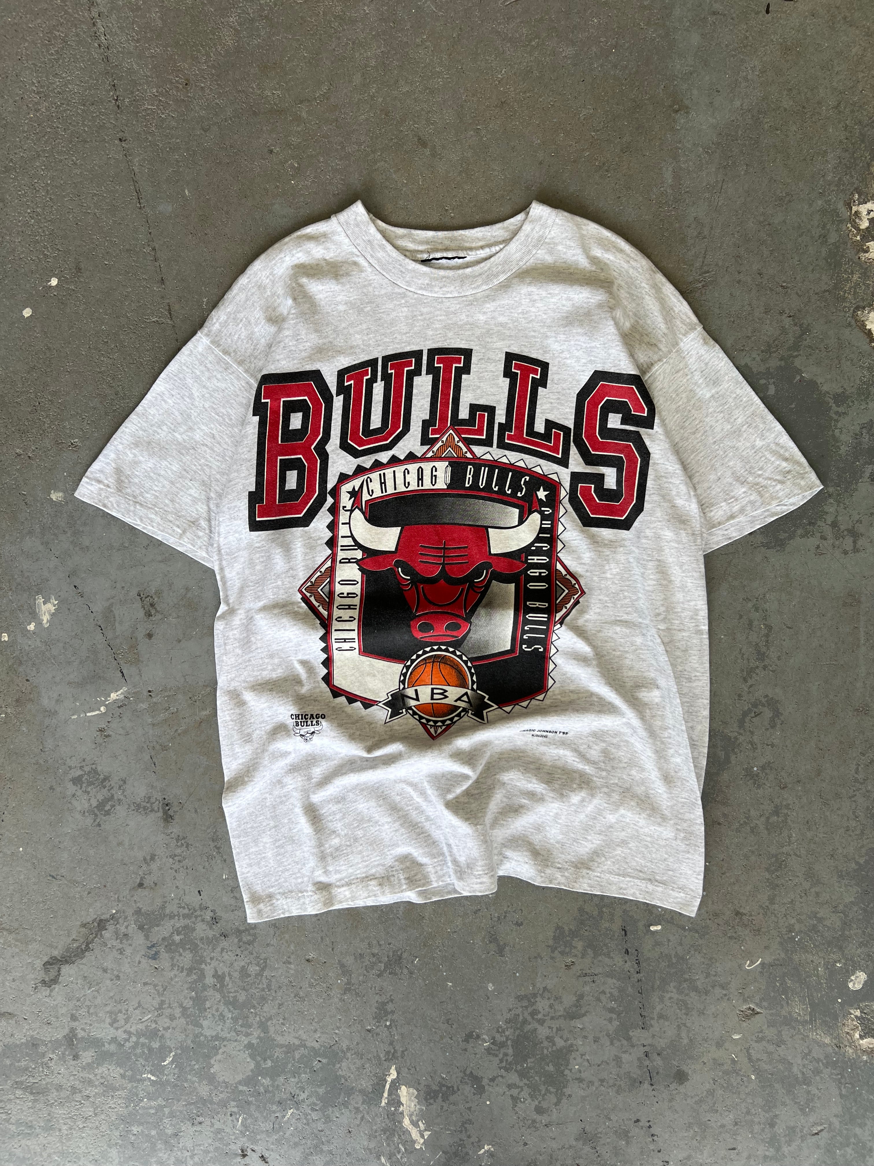 90' Chicago Bulls Varsity logo tee - Sz L