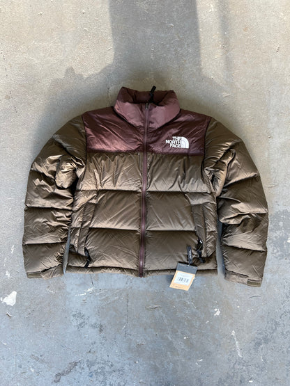 NEW The North Face 1996 Khaki Green/Brown Nuptse Puffer - Size S(W)