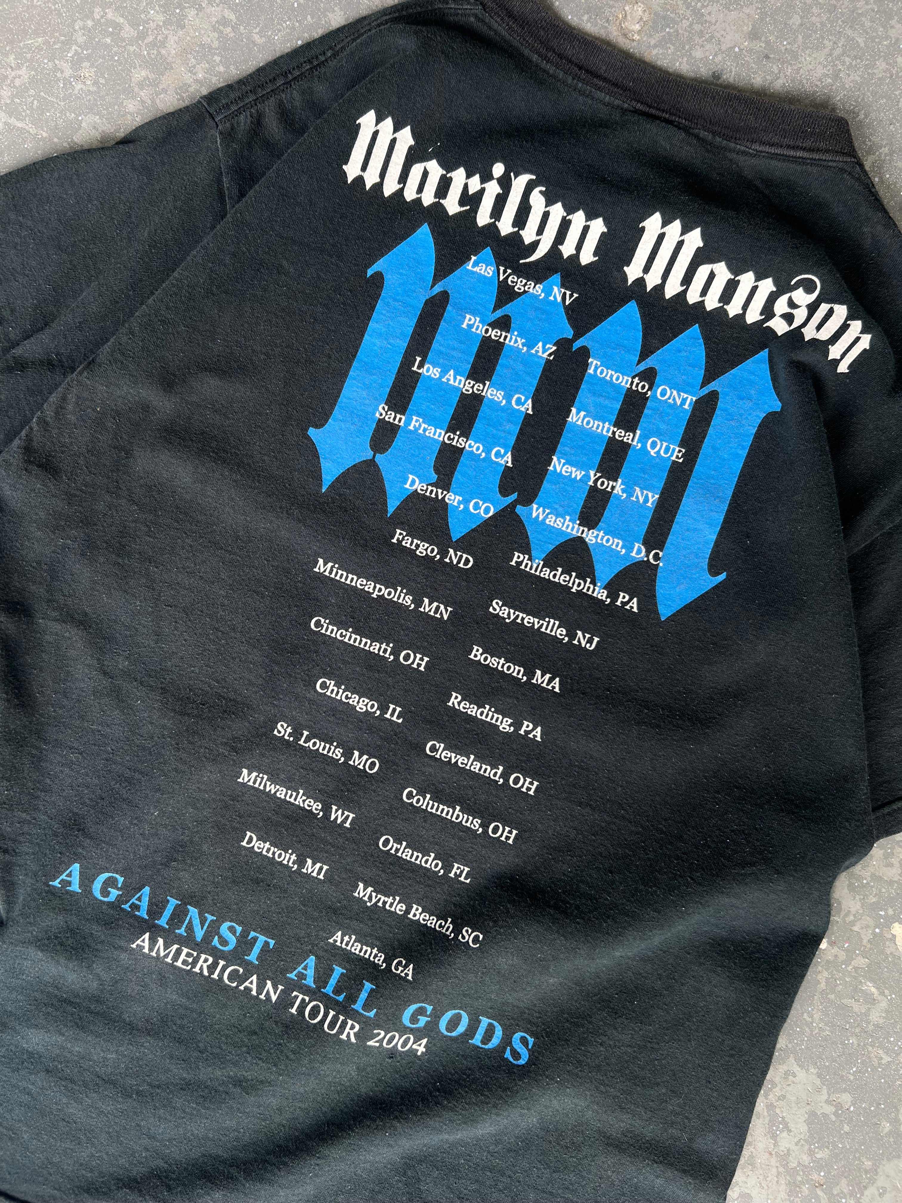 04' Marilyn Manson ''Against all Gods american tour'' tee - Sz M