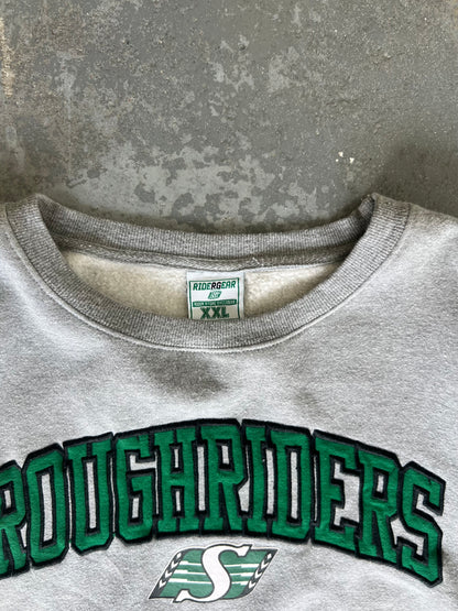 Y2k Rough Riders grey crewneck- Sz XXL