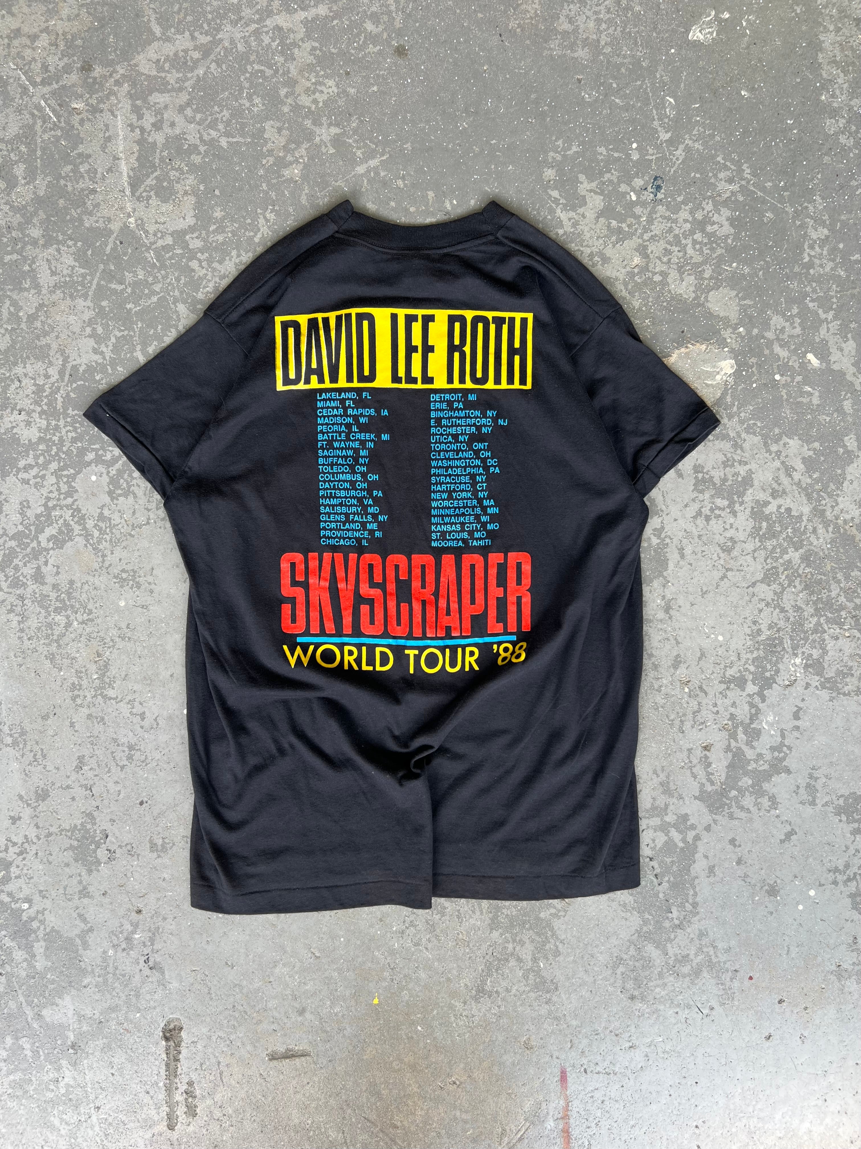 88’ David Lee Roth shirt ‘’Skyscraper’’ tour tee - Sz L