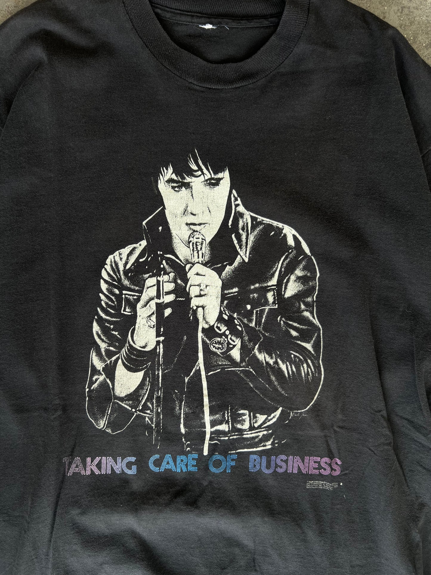 87’ Elvis ‘’Taking care of business’’ tee- Sz XL