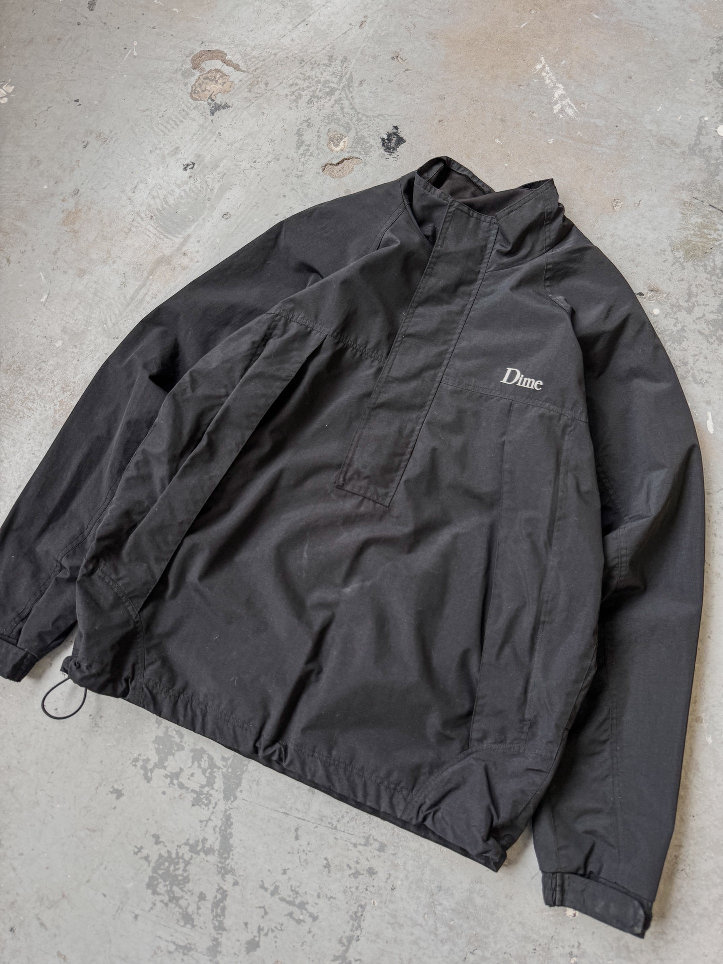 Dime Black Anorak windbreaker - Sz L