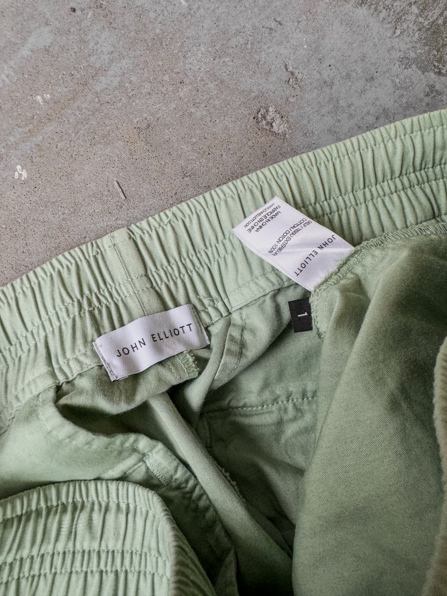 John Elliott Sage green cargo pants