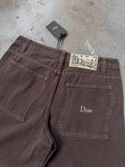 Dime Brown Baggy Jeans - Sz M