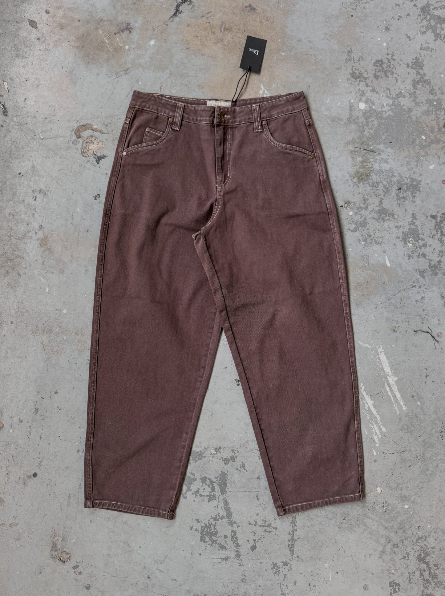 Dime Brown Baggy Jeans - Sz M