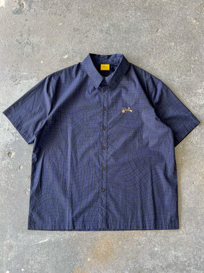 Dime MTL Navy leaf logo Shirt - Sz L