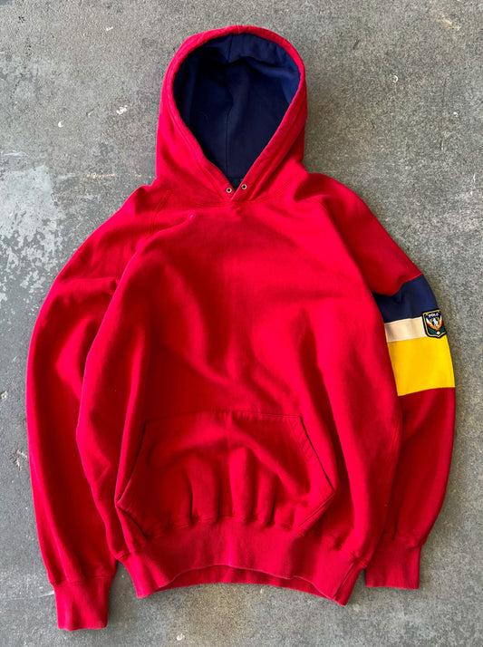 90s Polo Ralph Lauren Crest red hoodie - Sz L