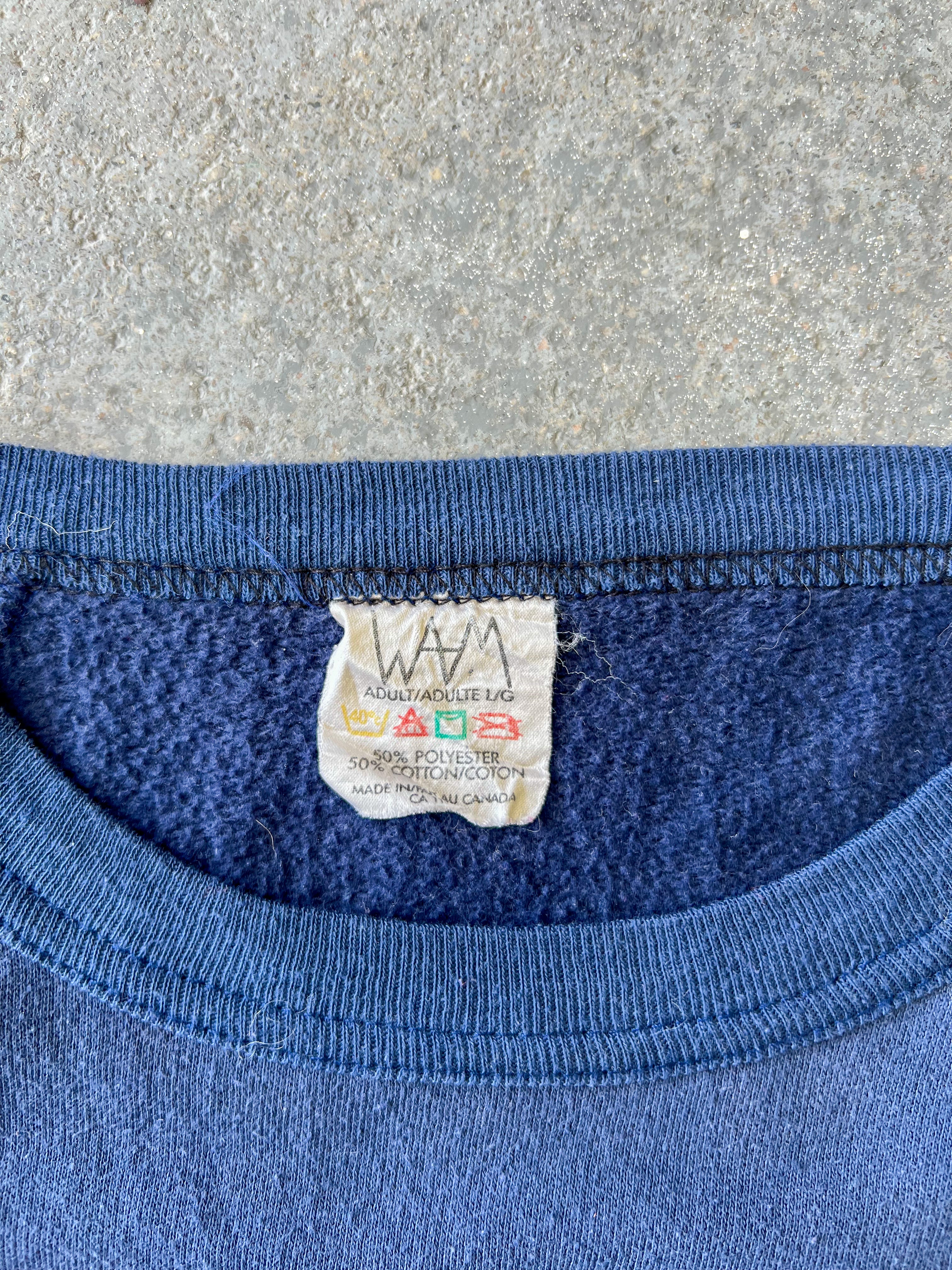 100% fait au Québec Navy Crewneck