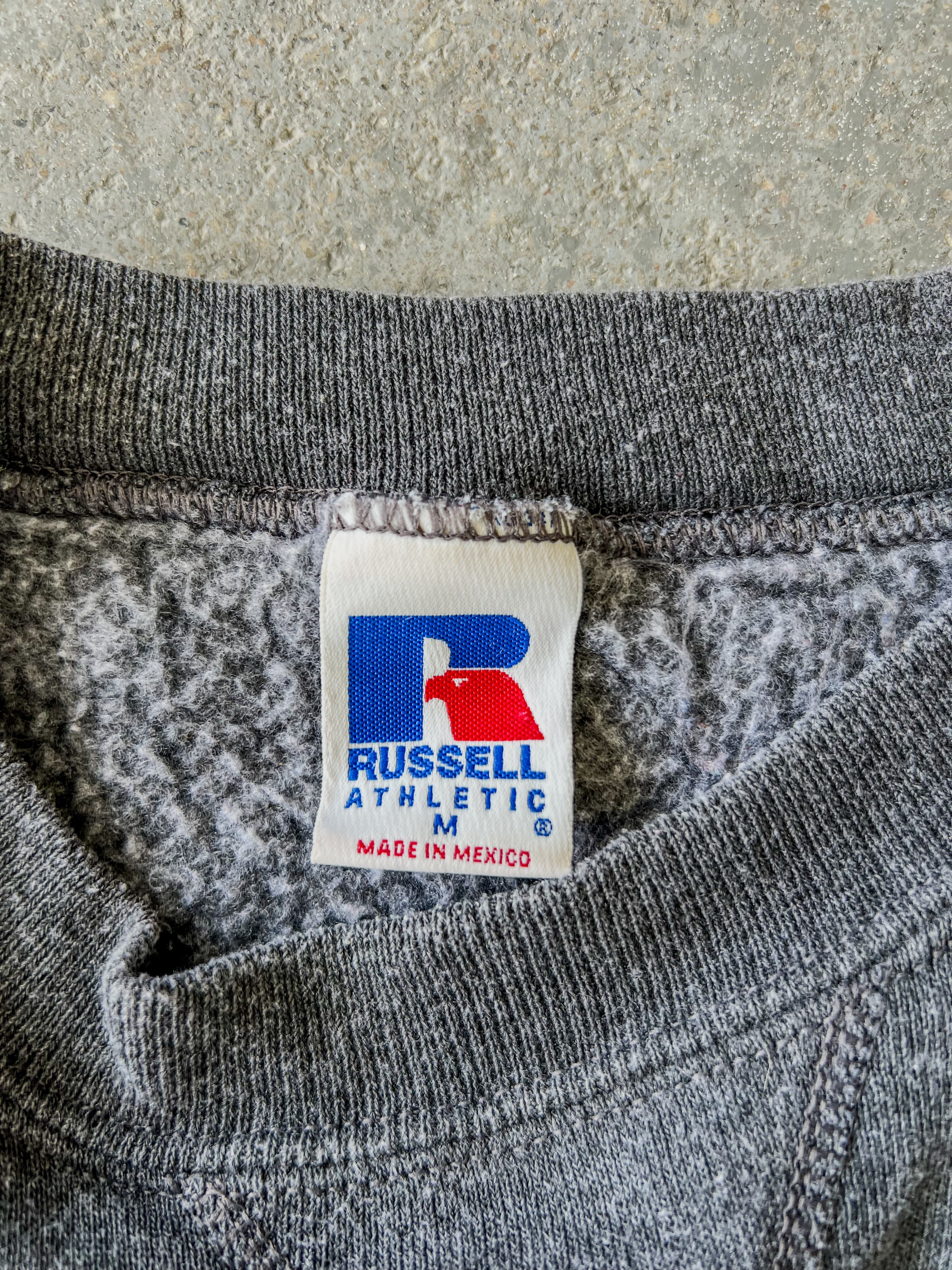 Y2K Russell blank dark grey crewneck - Sz M