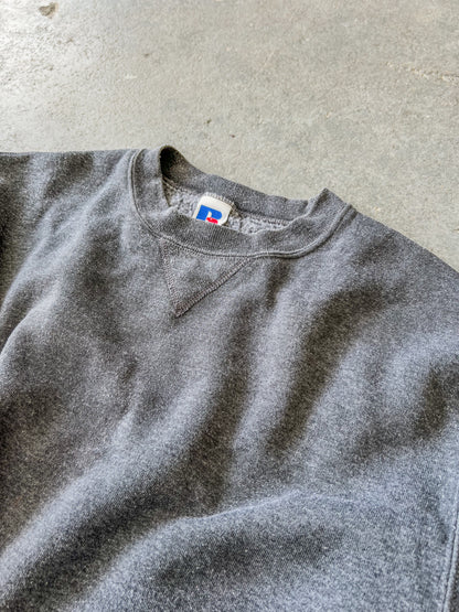 Y2K Russell blank dark grey crewneck - Sz M