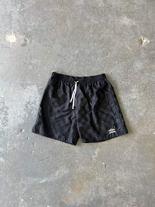 90s Umbro black checkered shorts-  Sz L