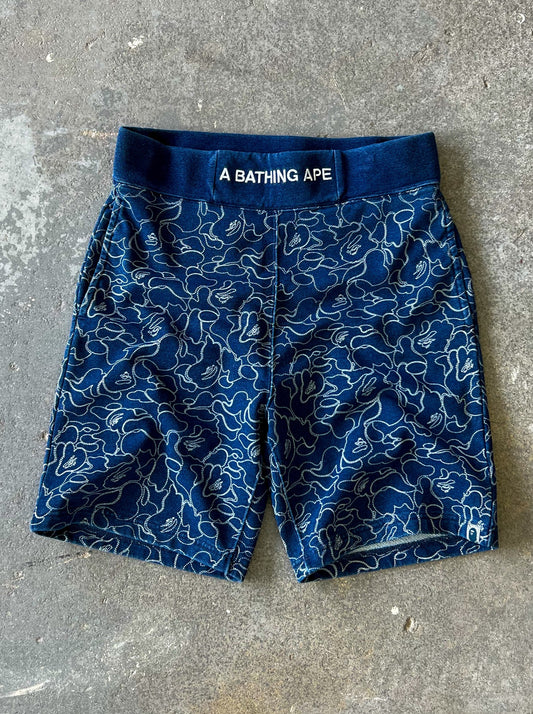 Bape Stitch print Ape Head camo Sweat-short - Sz M