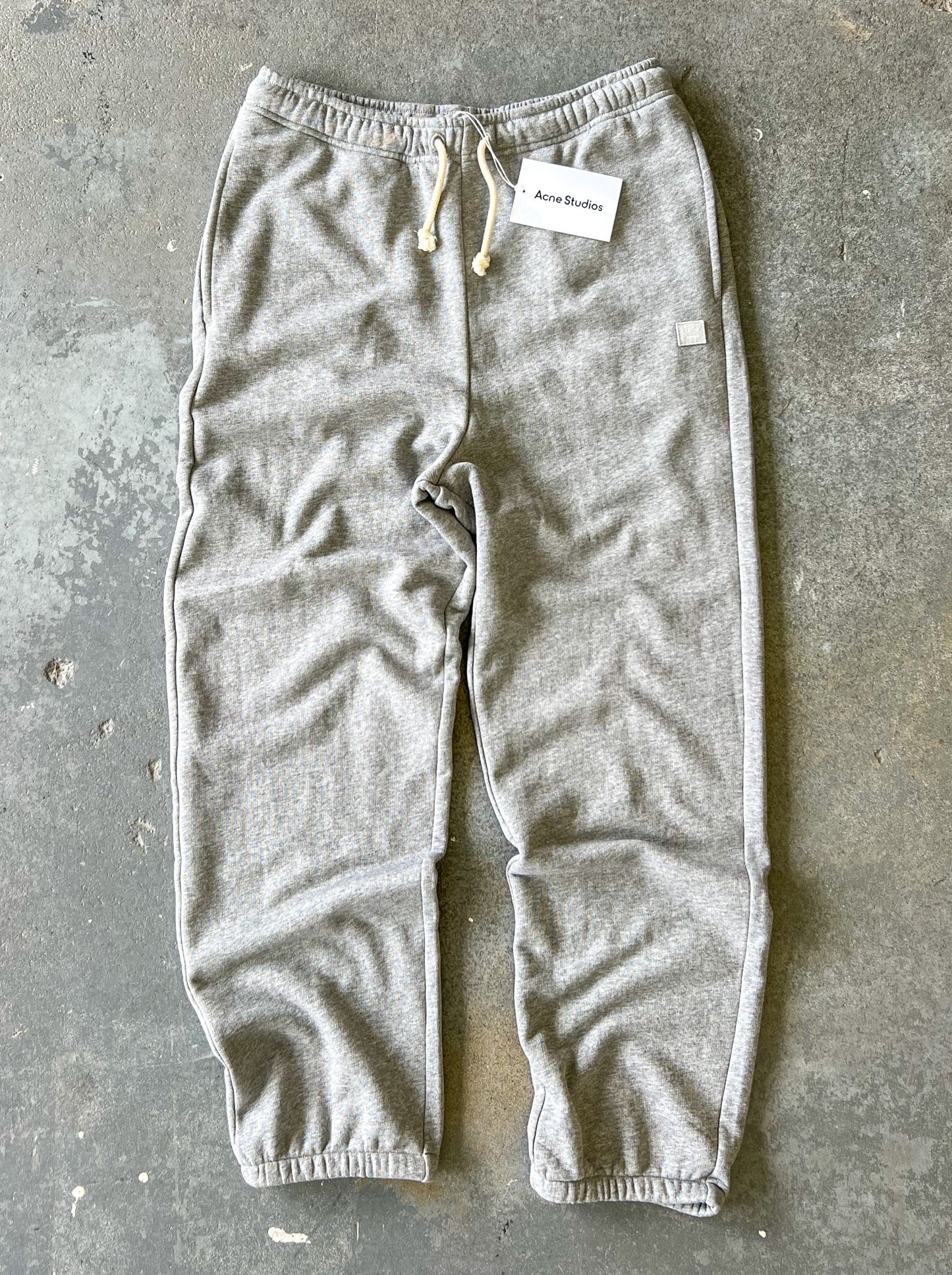 New Acne studios logo grey sweatpants - Sz M