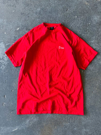 Dime MTL red embroidered tee - Sz M