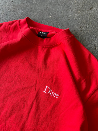 Dime MTL red embroidered tee - Sz M