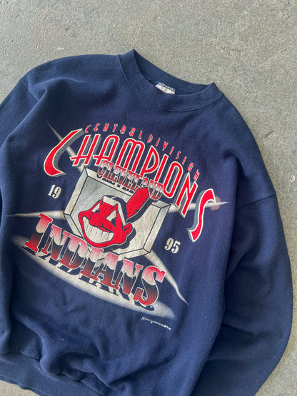 Vintage tultex Cleveland Indians 1995 Division champions - Sz L