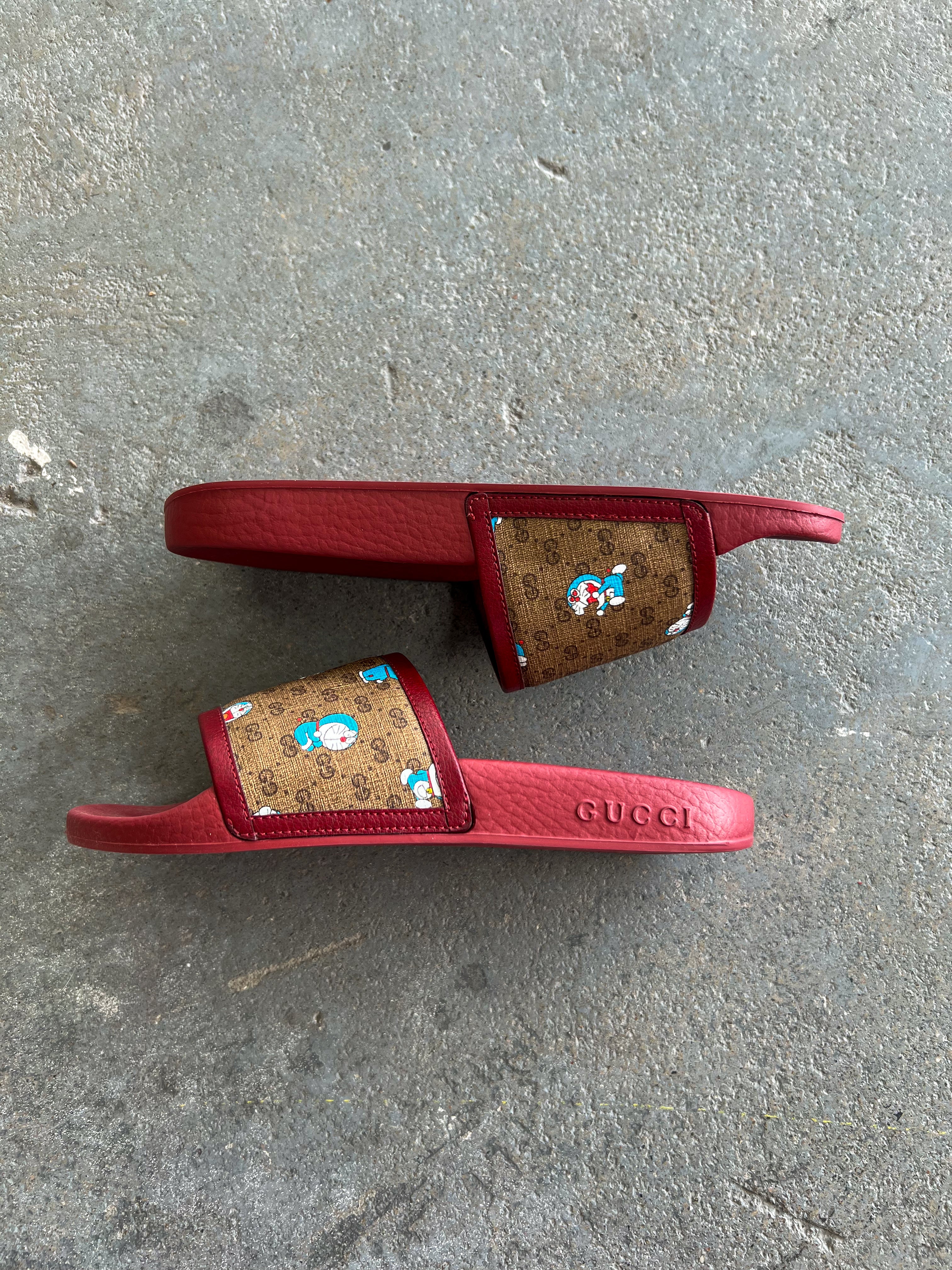 Gucci Mini GG burgundy slide - Sz 37EU