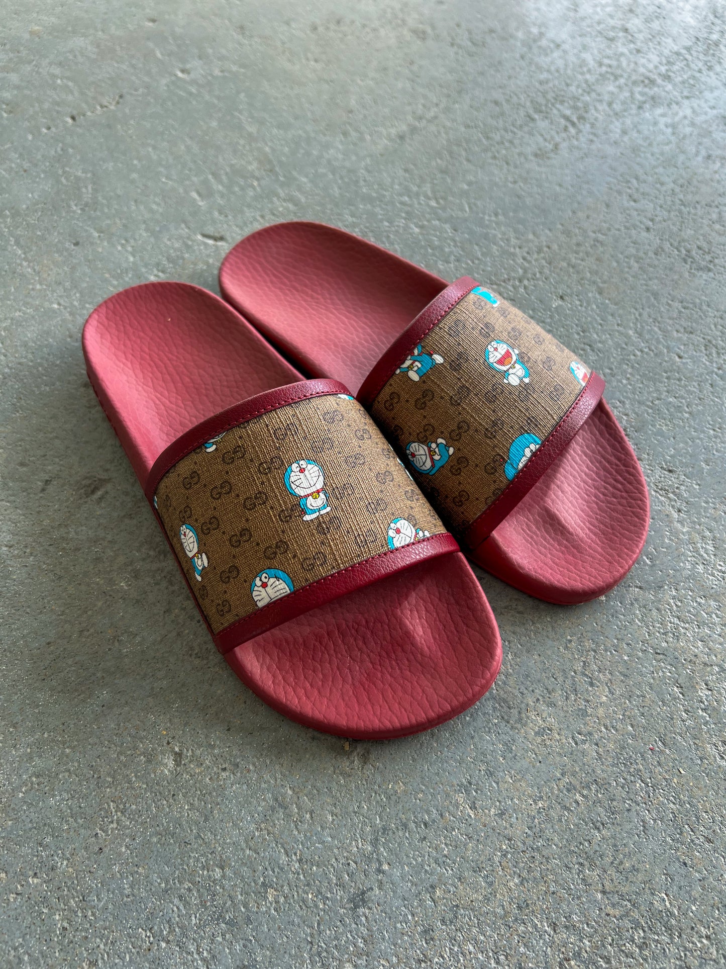 Gucci Mini GG burgundy slide - Sz 37EU