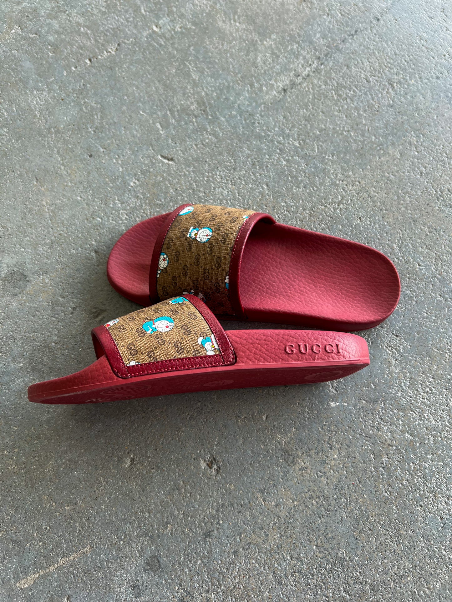 Gucci Mini GG burgundy slide - Sz 37EU