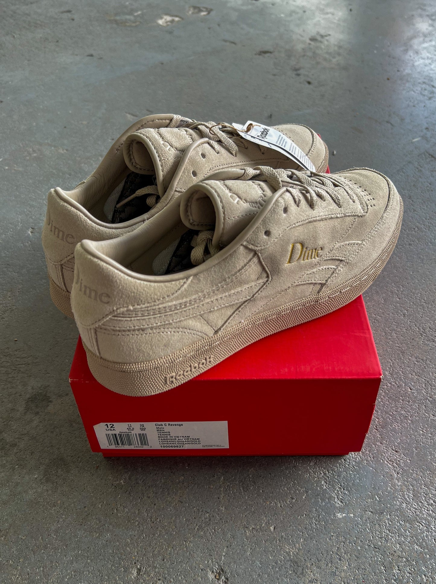 Reebok/Dime MTL Club C beige - Sz 12US