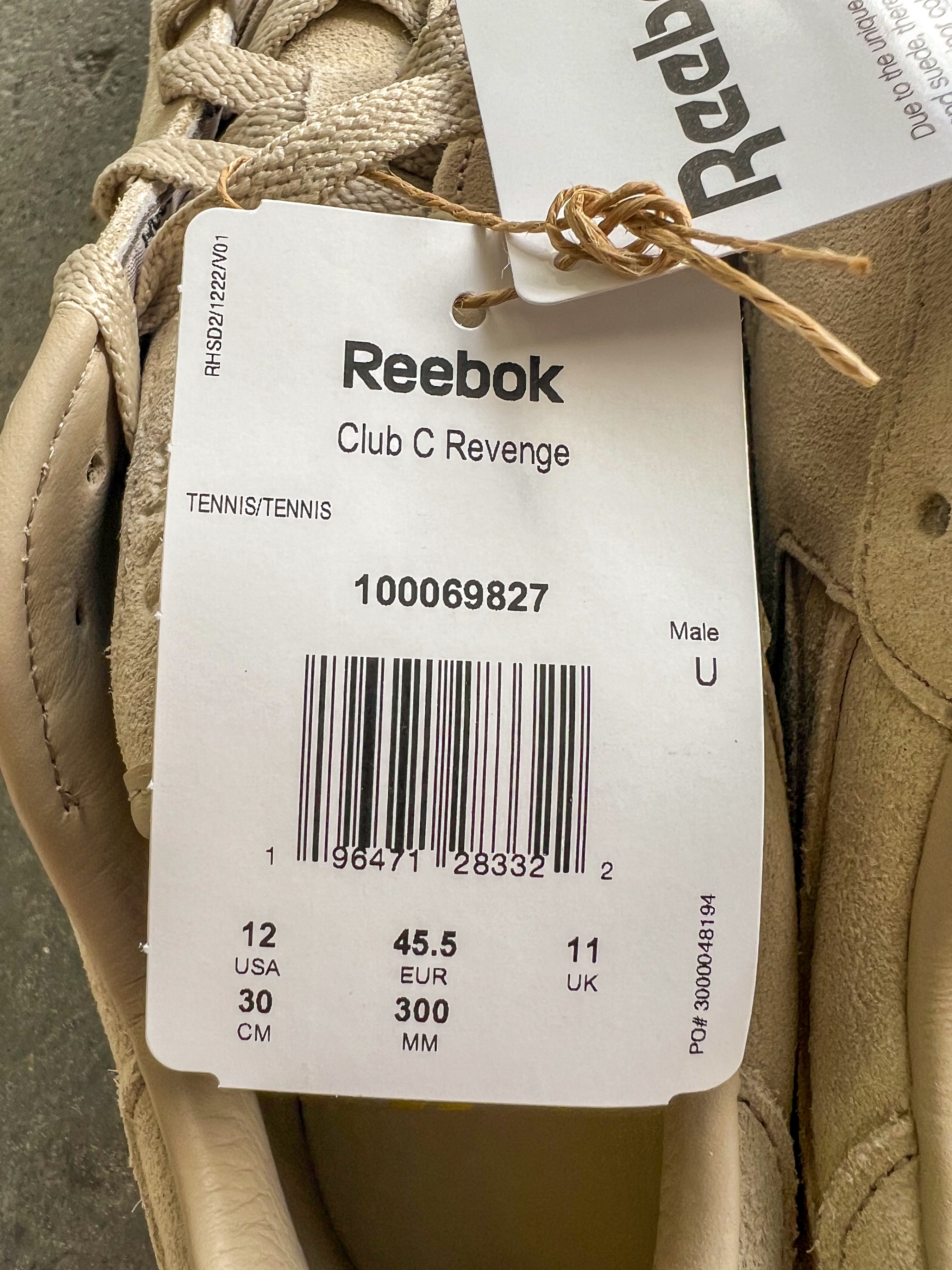 Reebok/Dime MTL Club C beige - Sz 12US