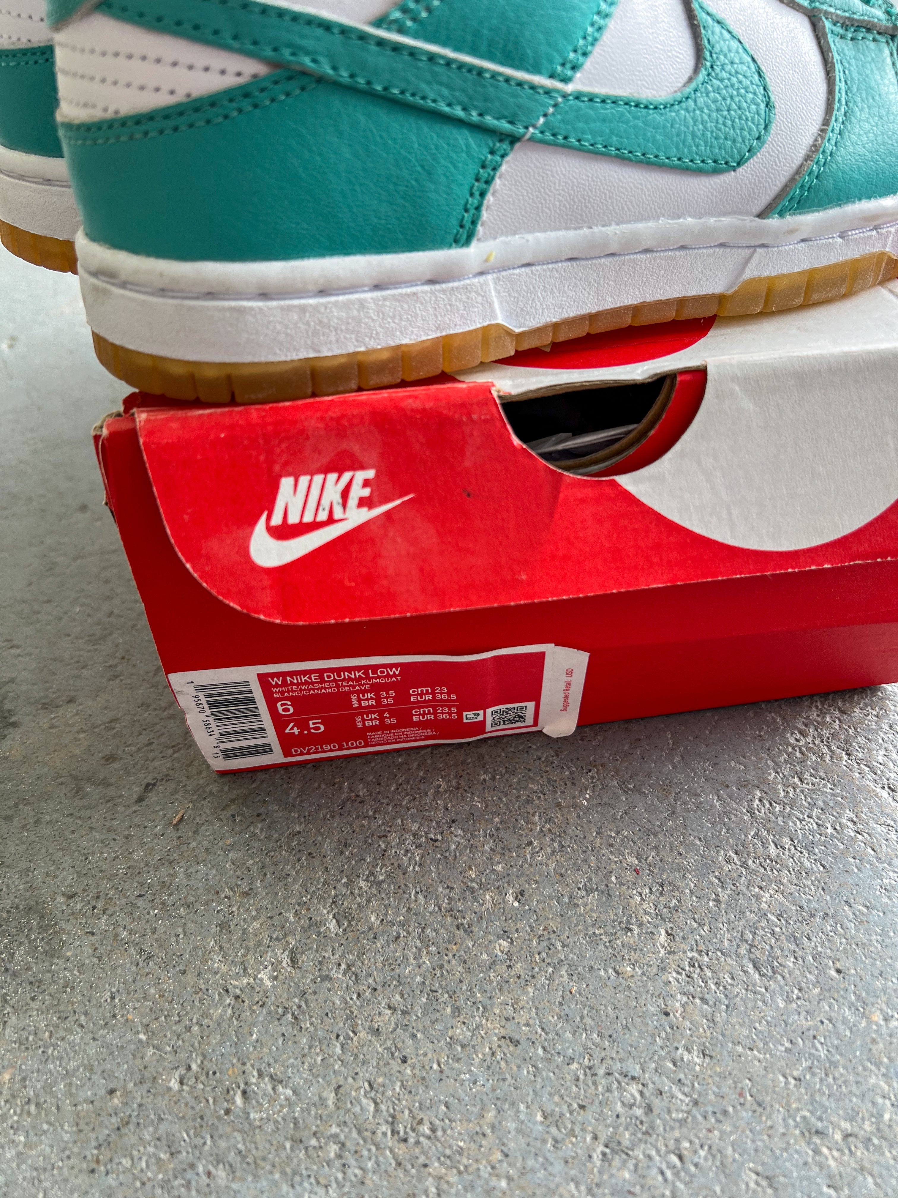 Nike Dunk low “Washed Teal” - Sz 6W/4.5US