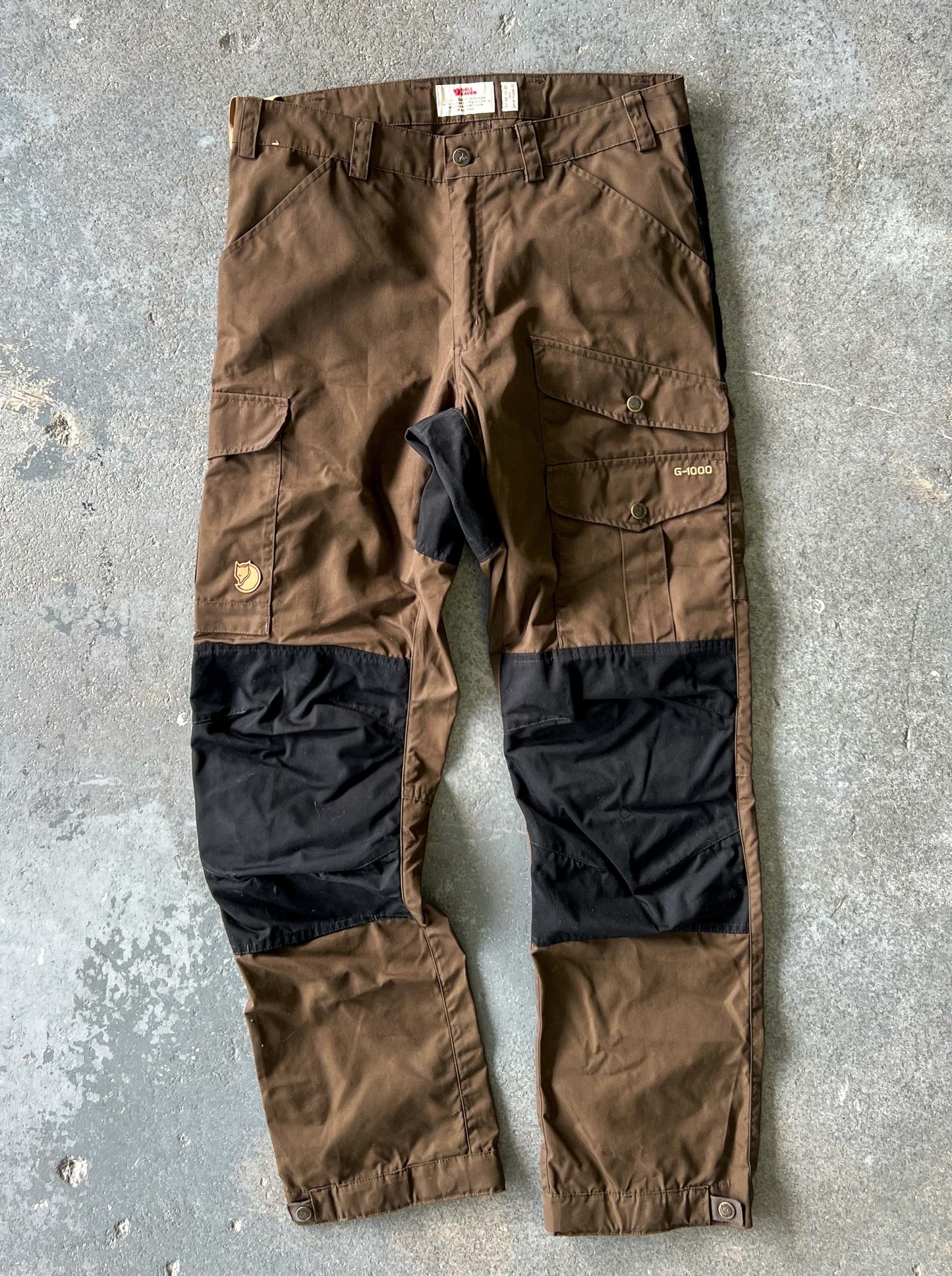 New Fjall raven g-1000 two tone black/olive cargo multi-pocket pants