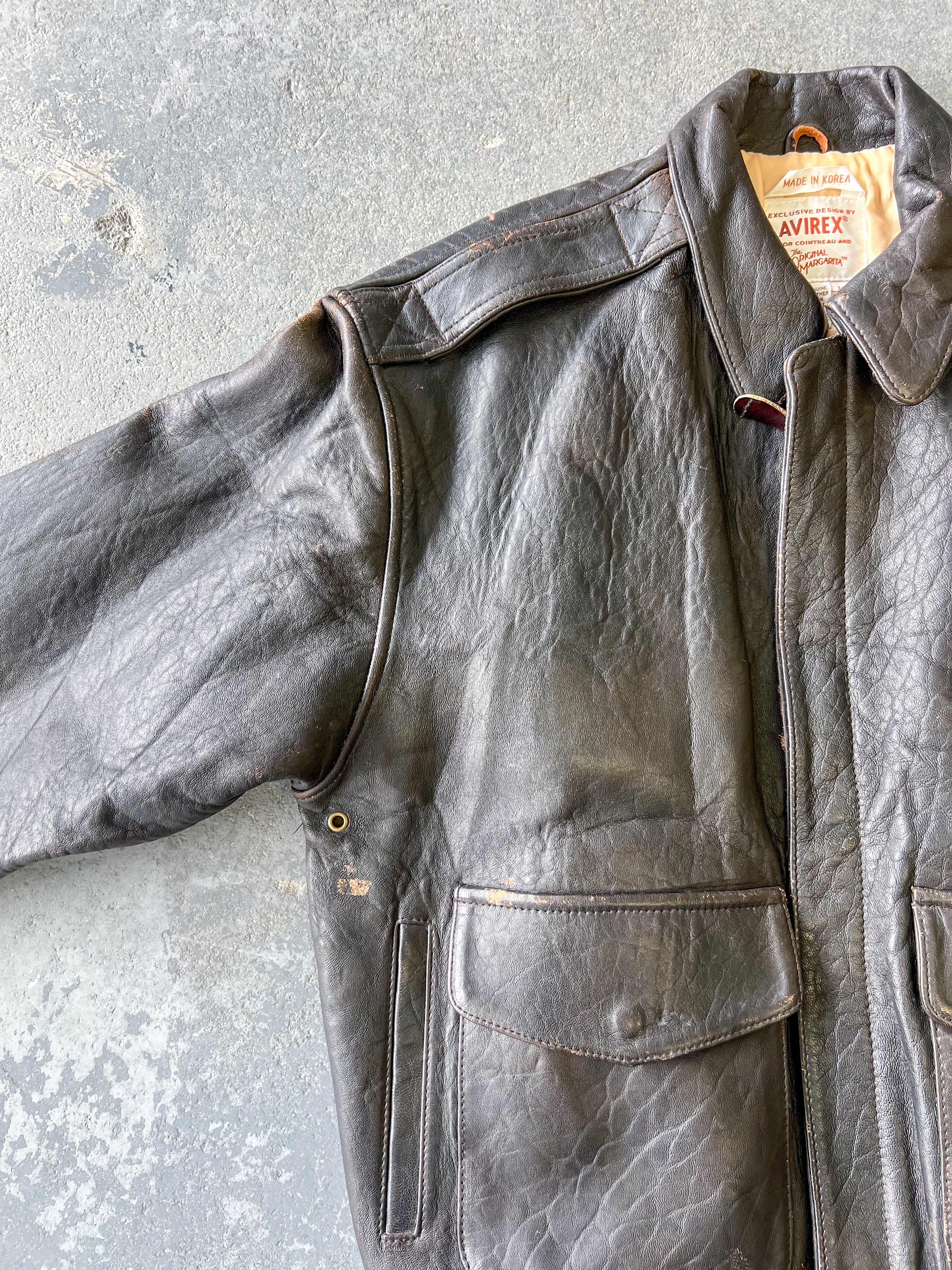 Avirex Ltd t’The Original Margarita brown leather Jacket