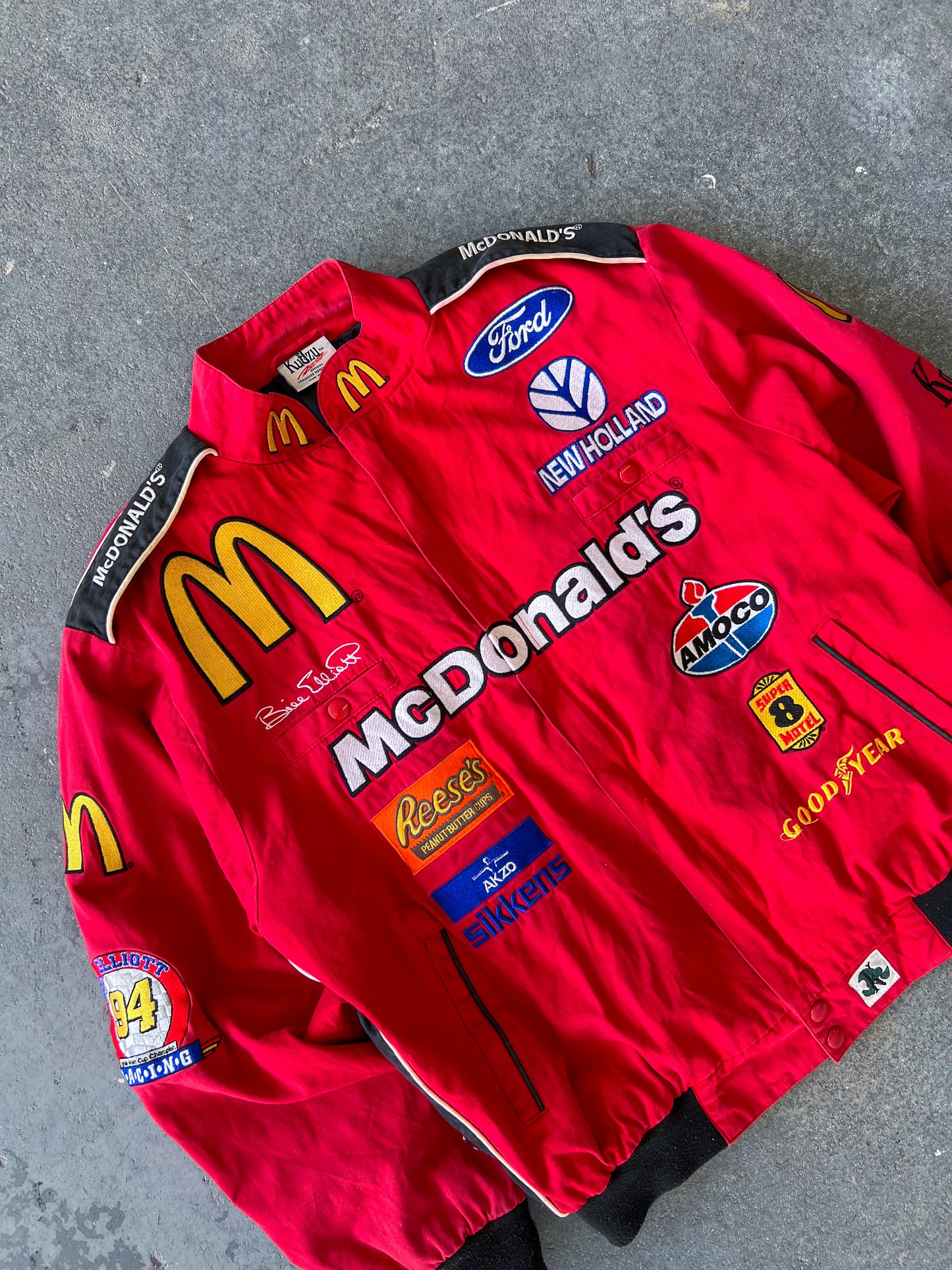 Bill elliott Macdonald's race Bomber Jacket - Sz M