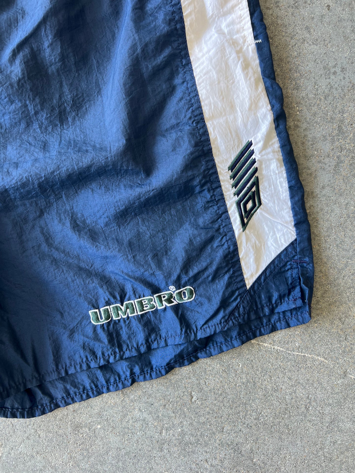 90s Umbro Nylon navy Short - Sz L