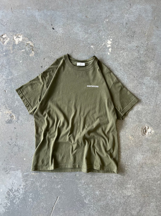 Saintswoods basic khaki green tee - Sz XL