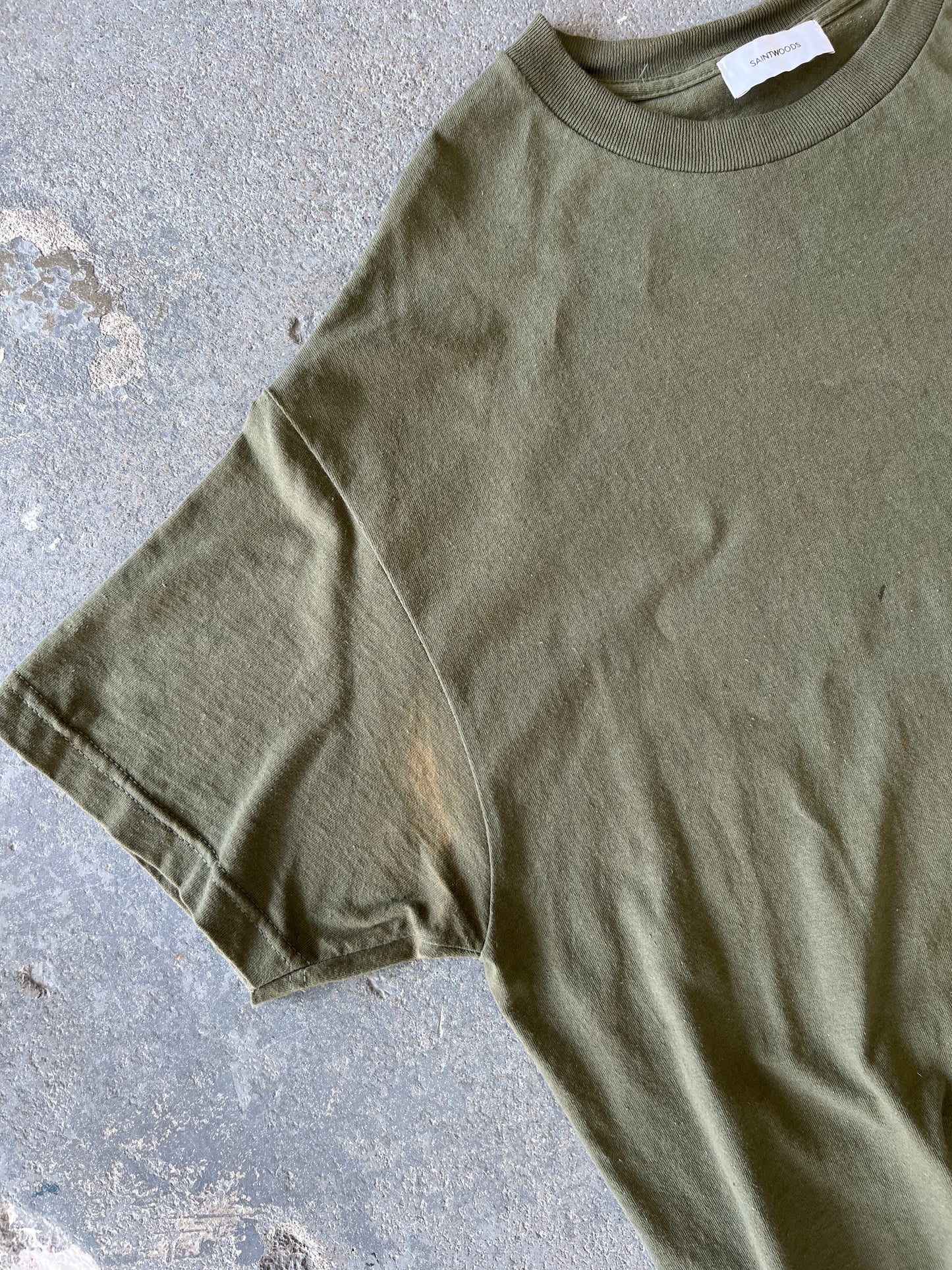 Saintswoods basic khaki green tee - Sz XL