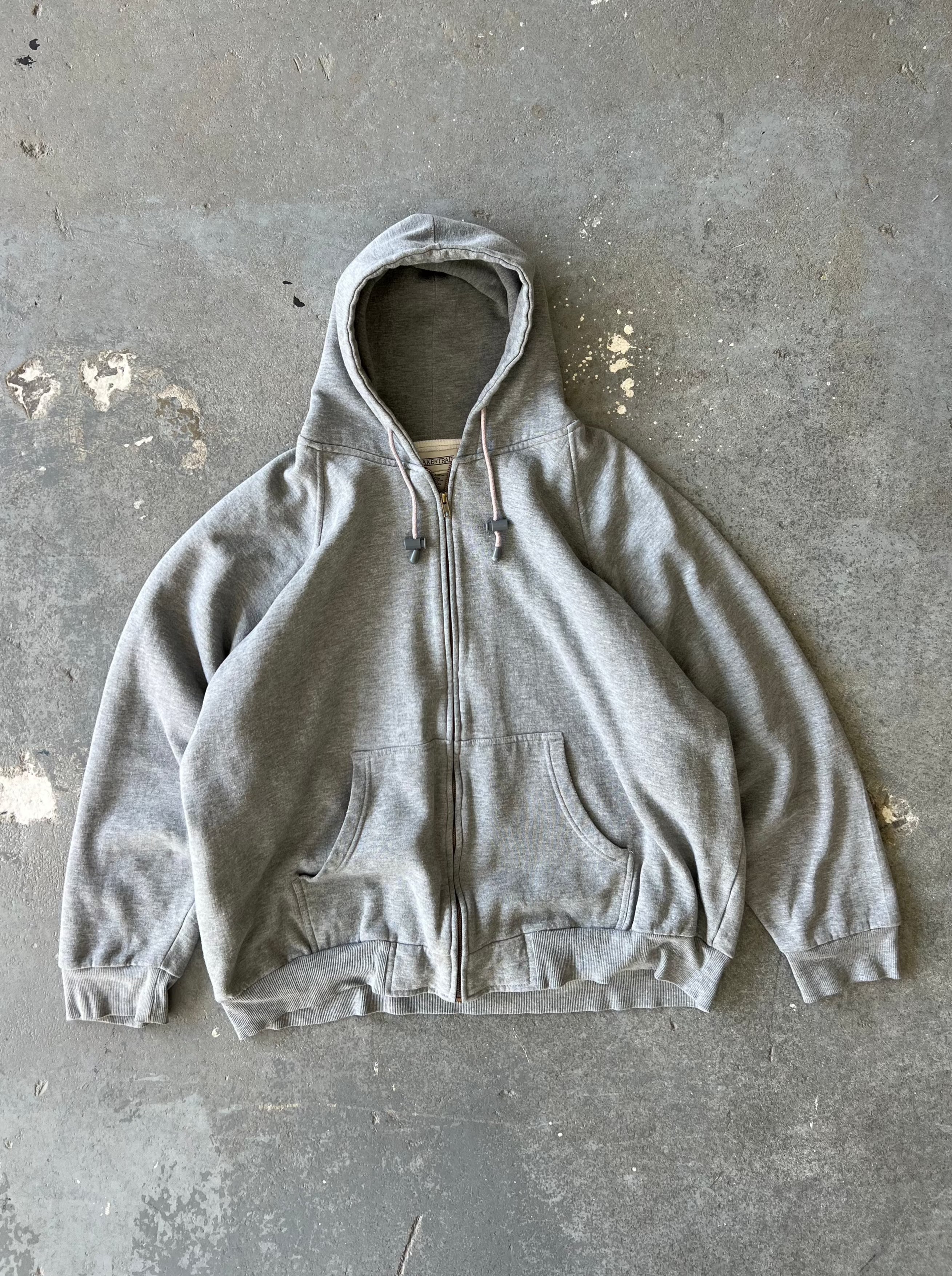 LakenTrail Grey Thermal Zip-up Hoodie- Sz XXXL