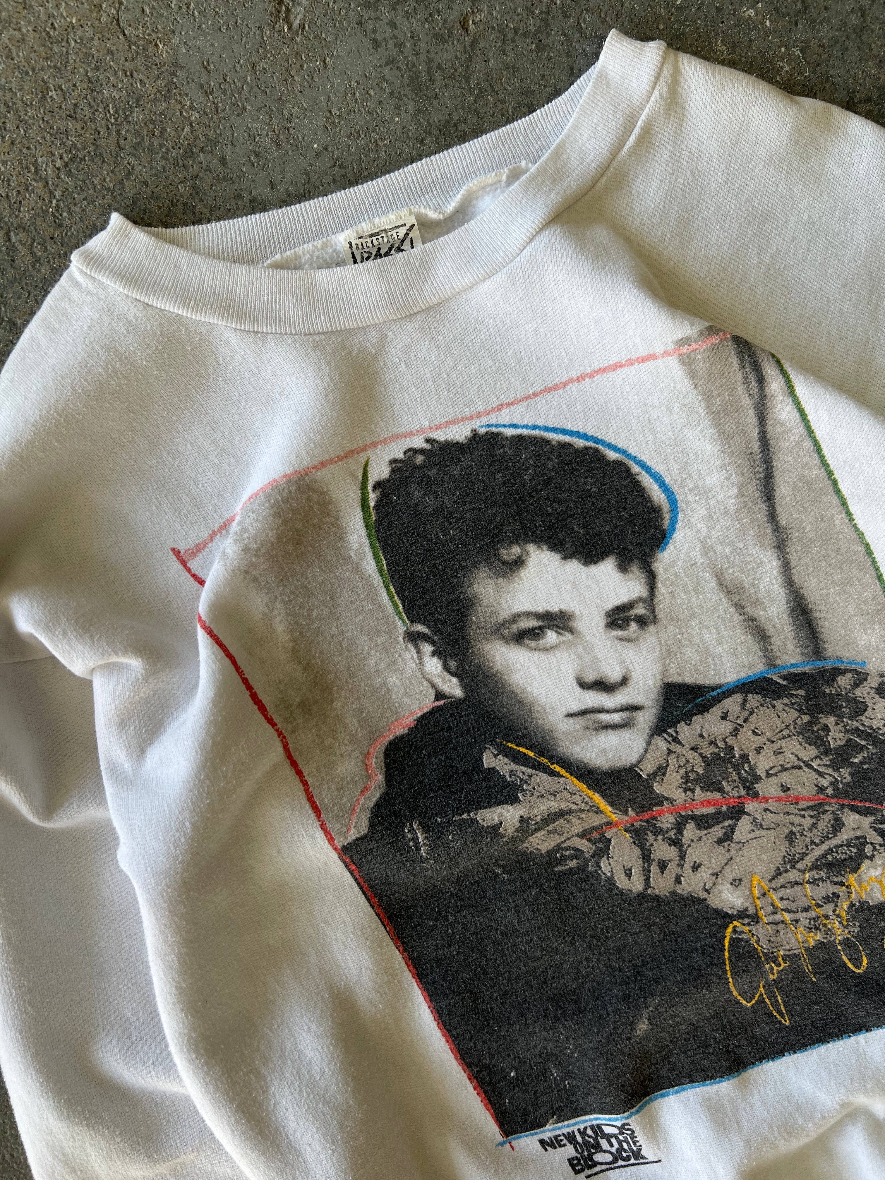 90s New Kids on the block white crewneck - Sz 12(L)