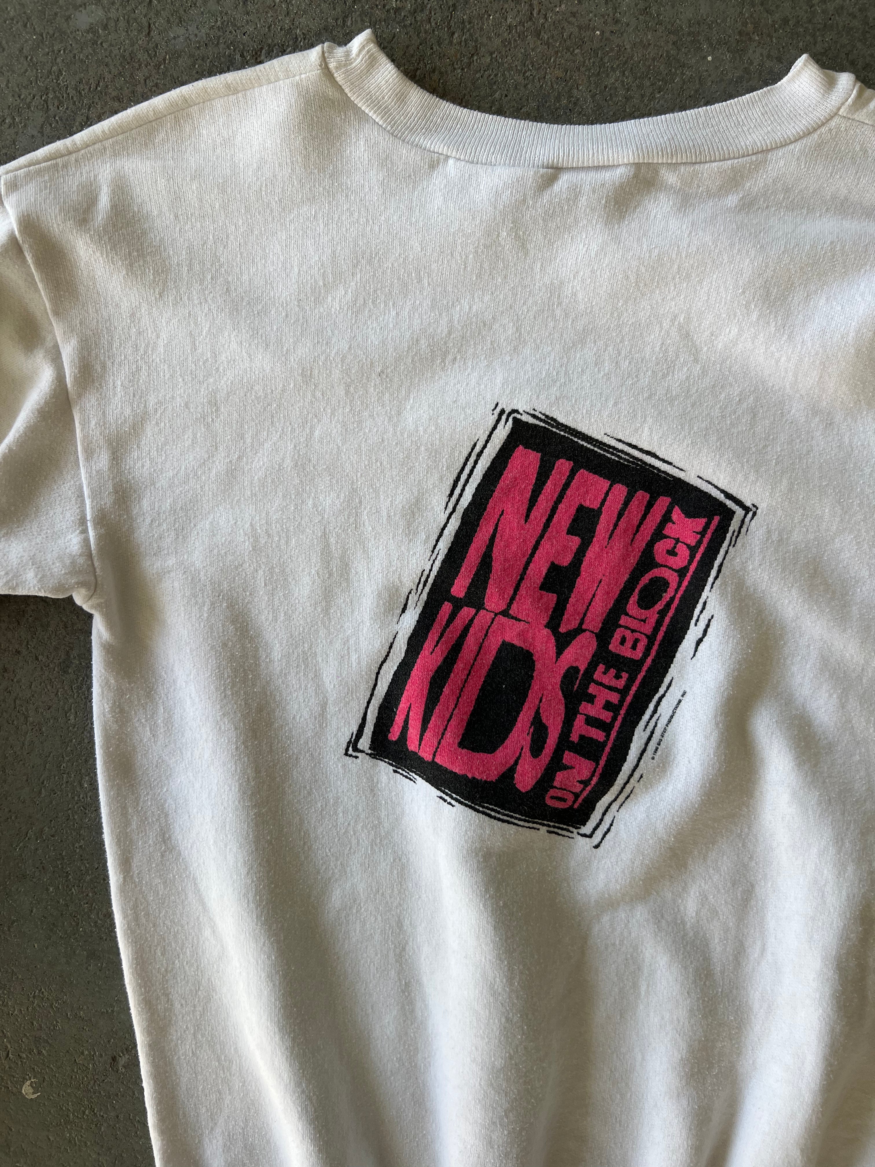 90s New Kids on the block white crewneck - Sz 12(L)