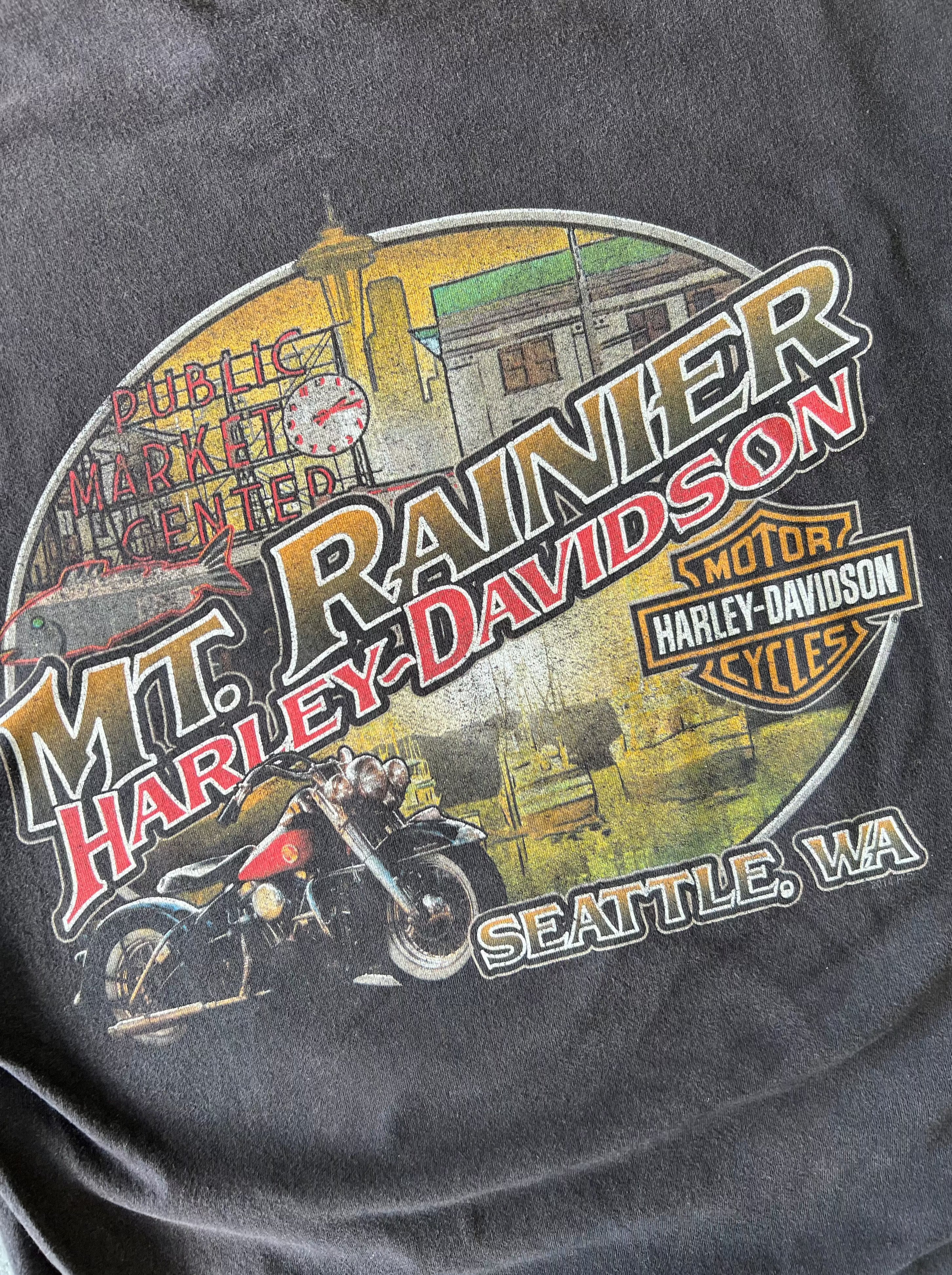 Harley Davidson Mt.Ranier Black tee - Sz L