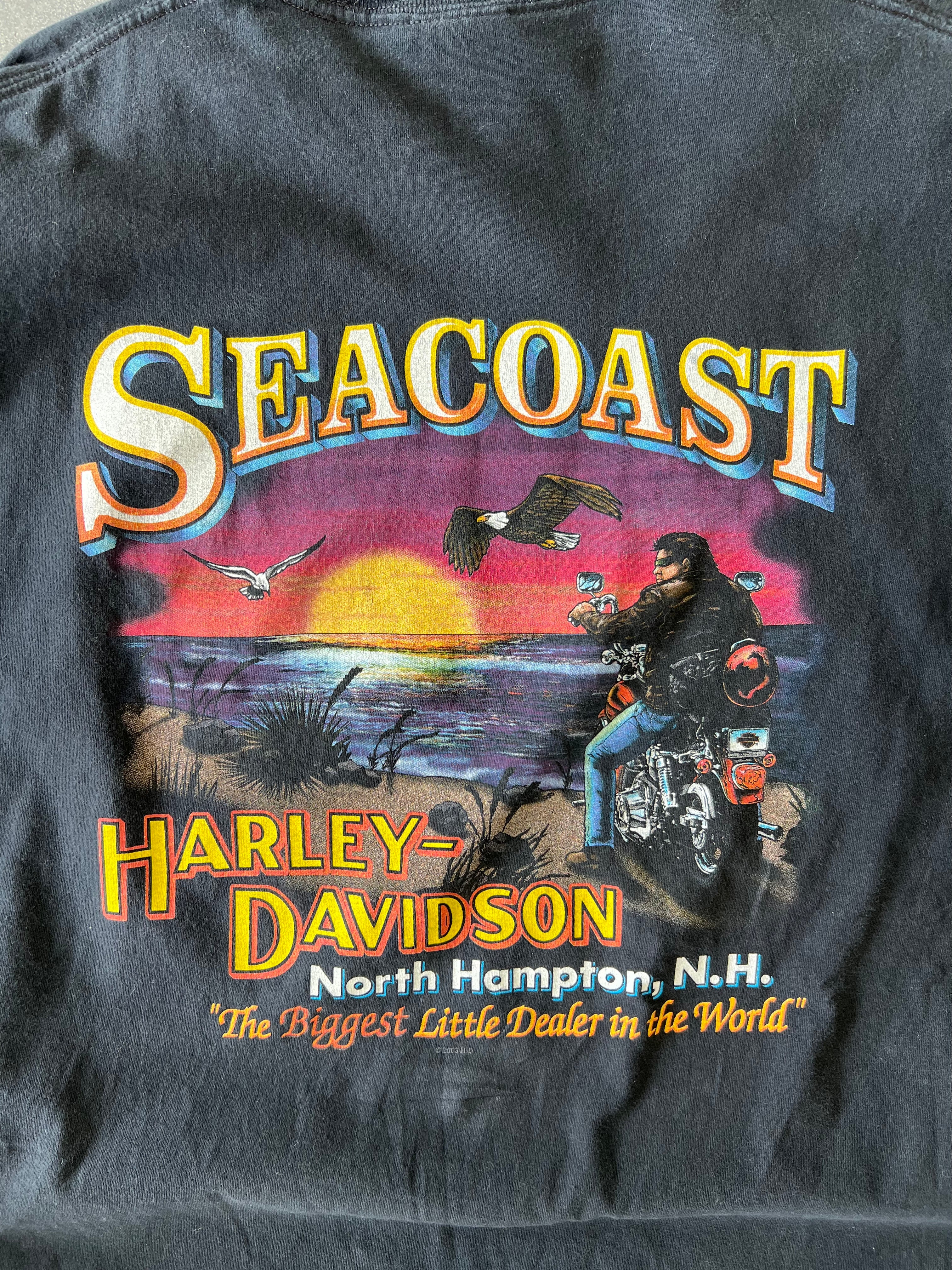 Y2K Harley Davidson Seacoast Black tee - Sz 3XL