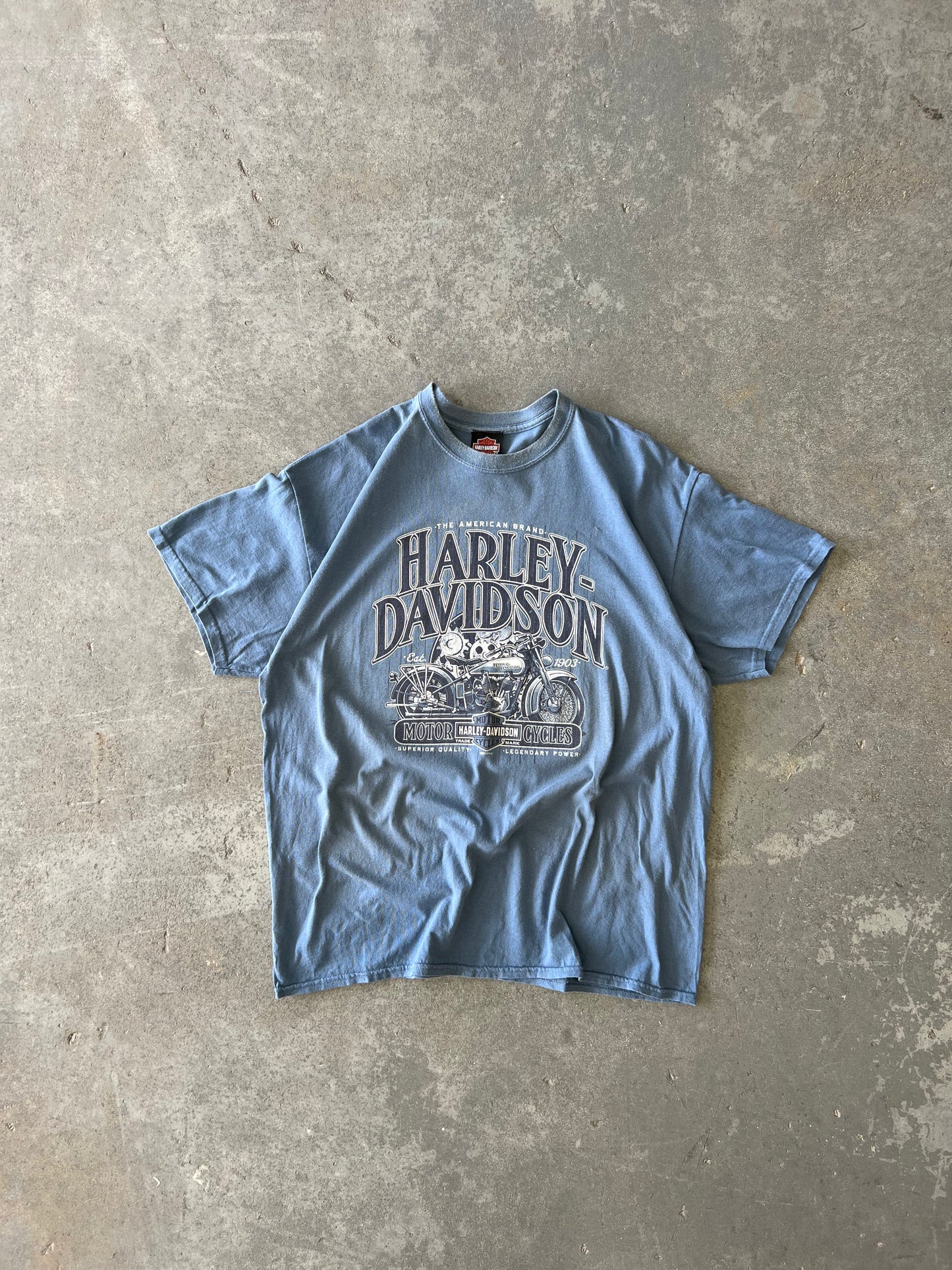 Harley Davidson Boutin Light blue tee - Sz XL