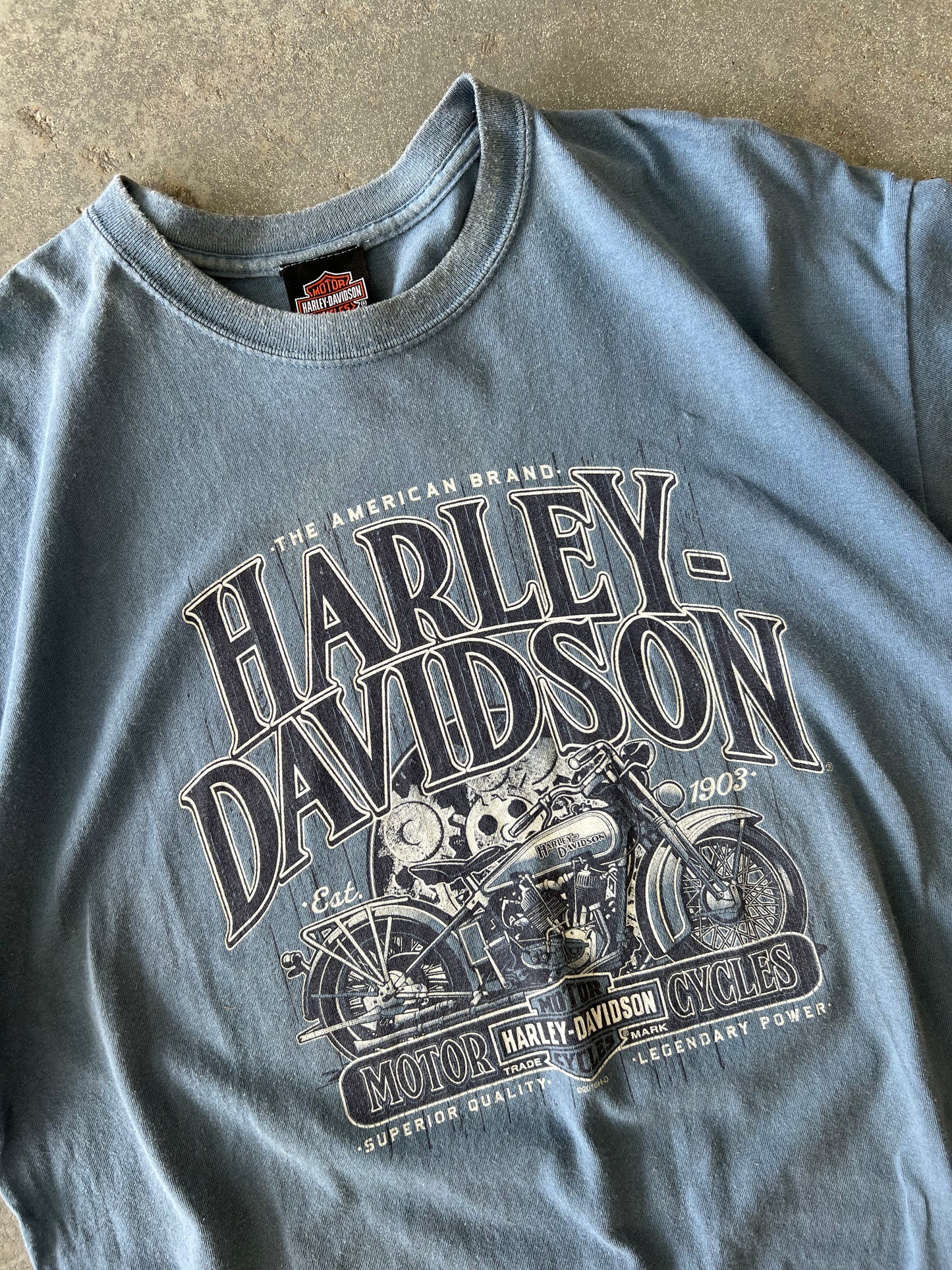 Harley Davidson Boutin Light blue tee - Sz XL